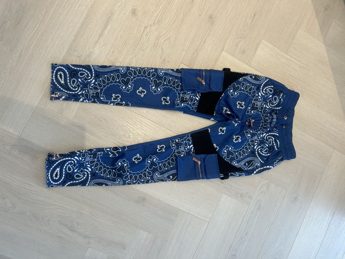 GUAPI Electric Blue Paisley Track Pants Size US 32 / EU 48 - 1 Thumbnail