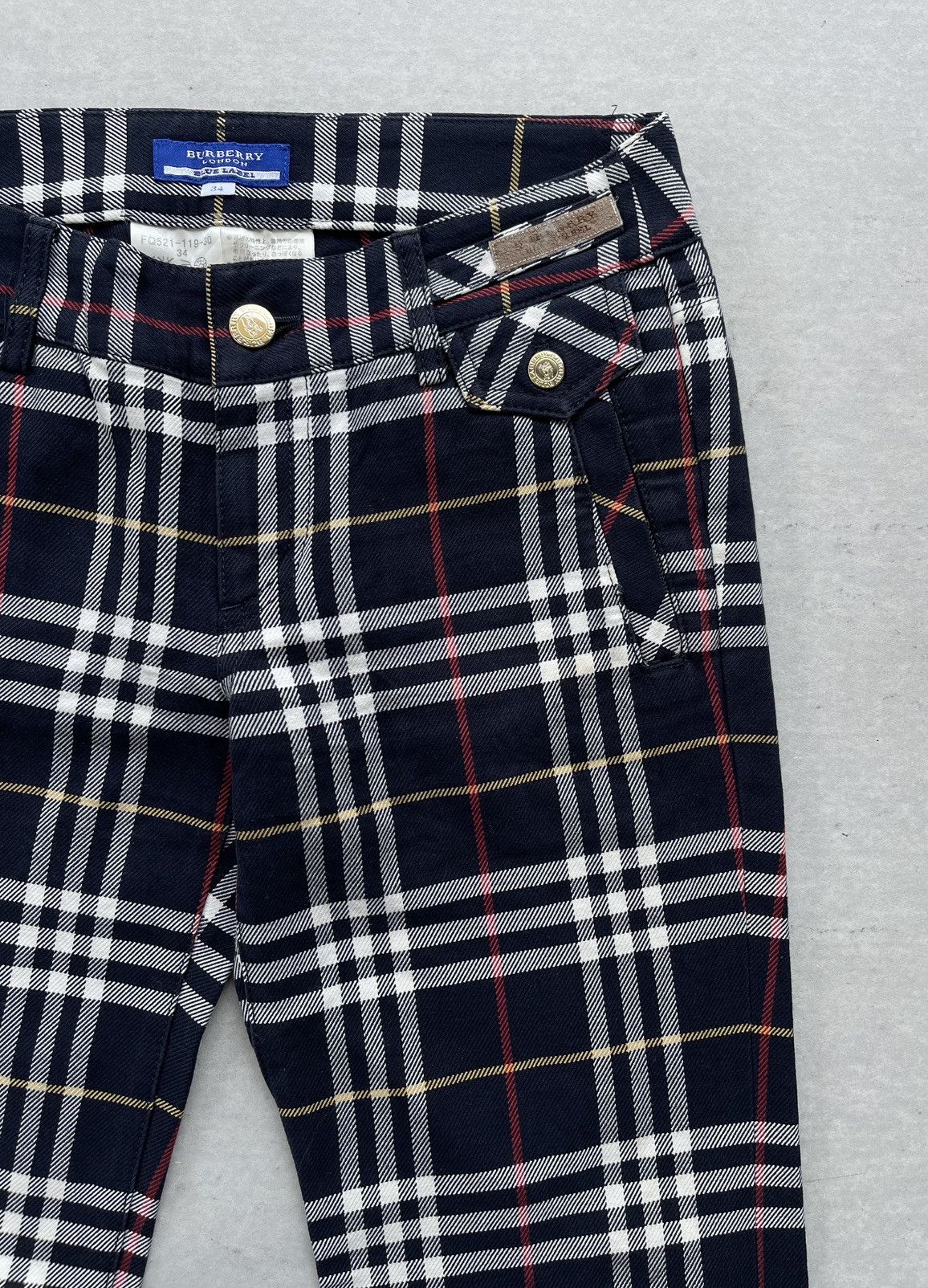 Burberry BURBERRY LONDON BLUE LABEL NOVA CHECK JEANS/PANTS Size 28" / US 6 / IT 42 - 4 Thumbnail