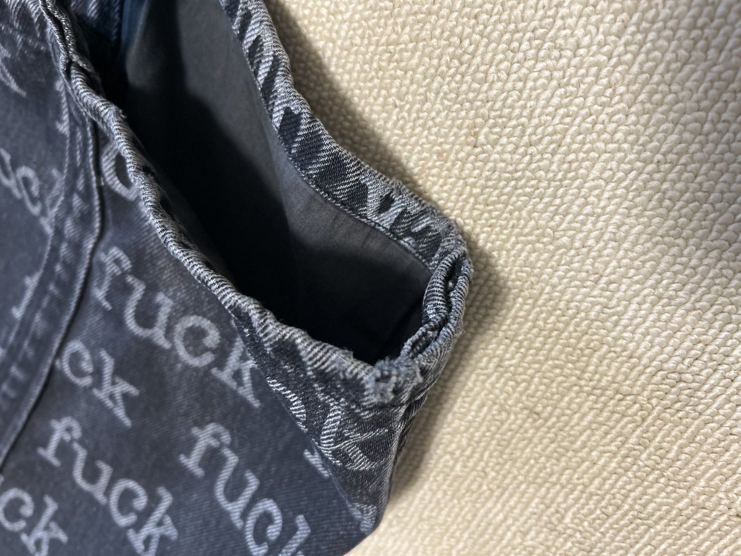 Supreme Supreme SS13 Fuck Tote Denim Bag Black Size ONE SIZE - 5 Thumbnail