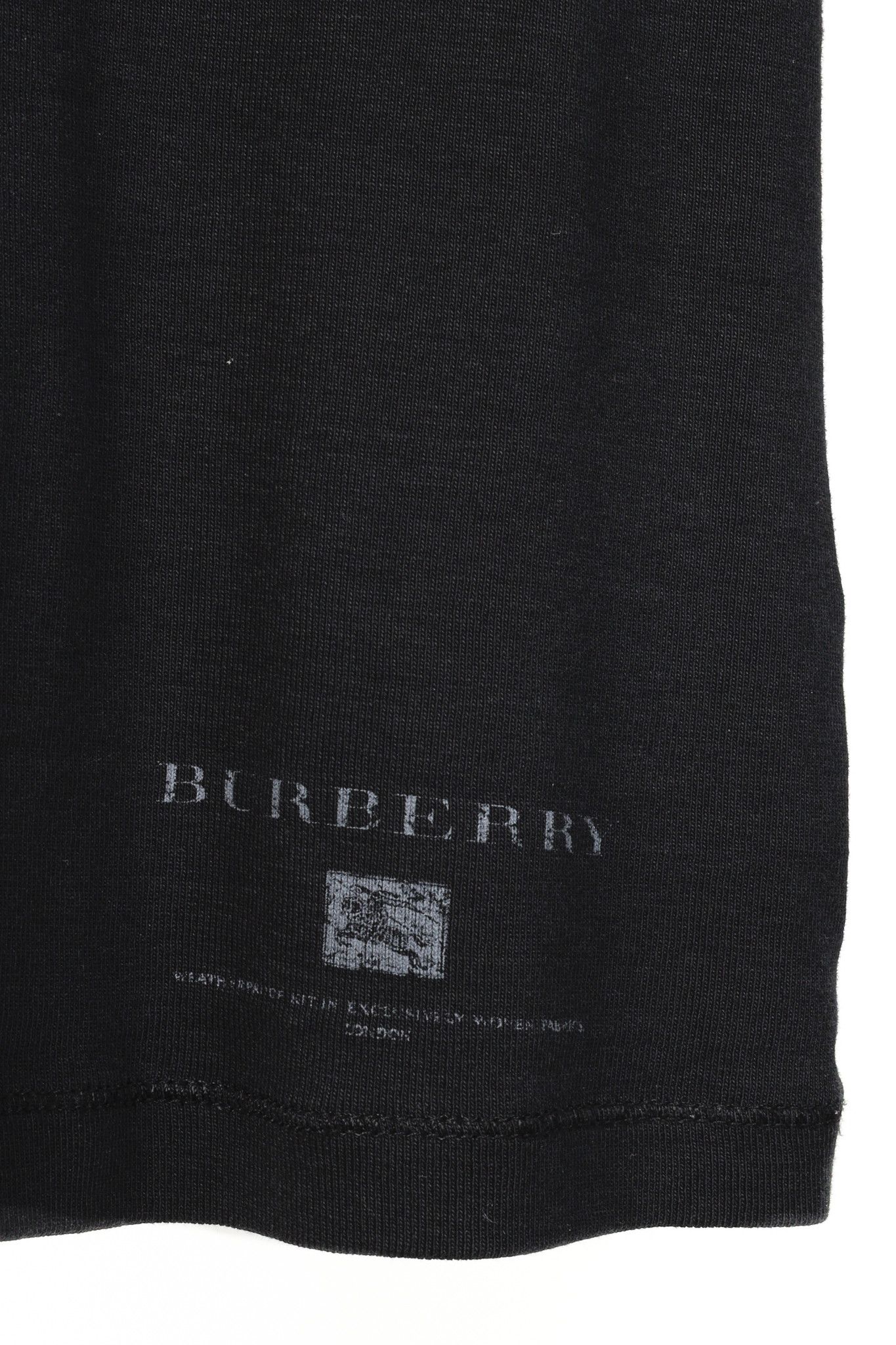 Burberry Burberry Brit Black Check-Cuff 3/4-Sleeve T-Shirt Size XS / US 0-2 / IT 36-38 - 7 Thumbnail