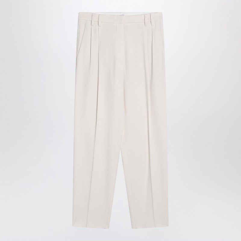 パンツ BRUNELLO CUCINELLI IVORY TROUSERS IN VISCOSE Brunello Cucinelli Brunello Cucinelli Ivory Trousers In