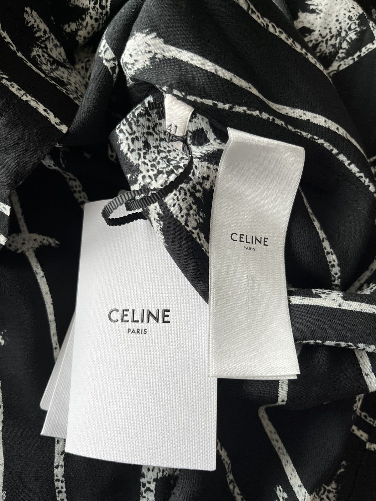 Celine × Hedi Slimane 🌴 Super Runway Celine by Hedi Palm Tree Shirt Brand New Size US XL / EU 56 / 4 - 3 Thumbnail