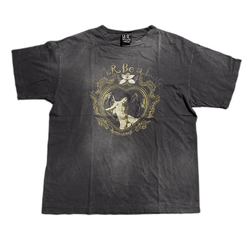 Saint Michael Black Gray Heart Print Short Sleeve T-Shirt Size US XL / EU 56 / 4 - 1 Thumbnail