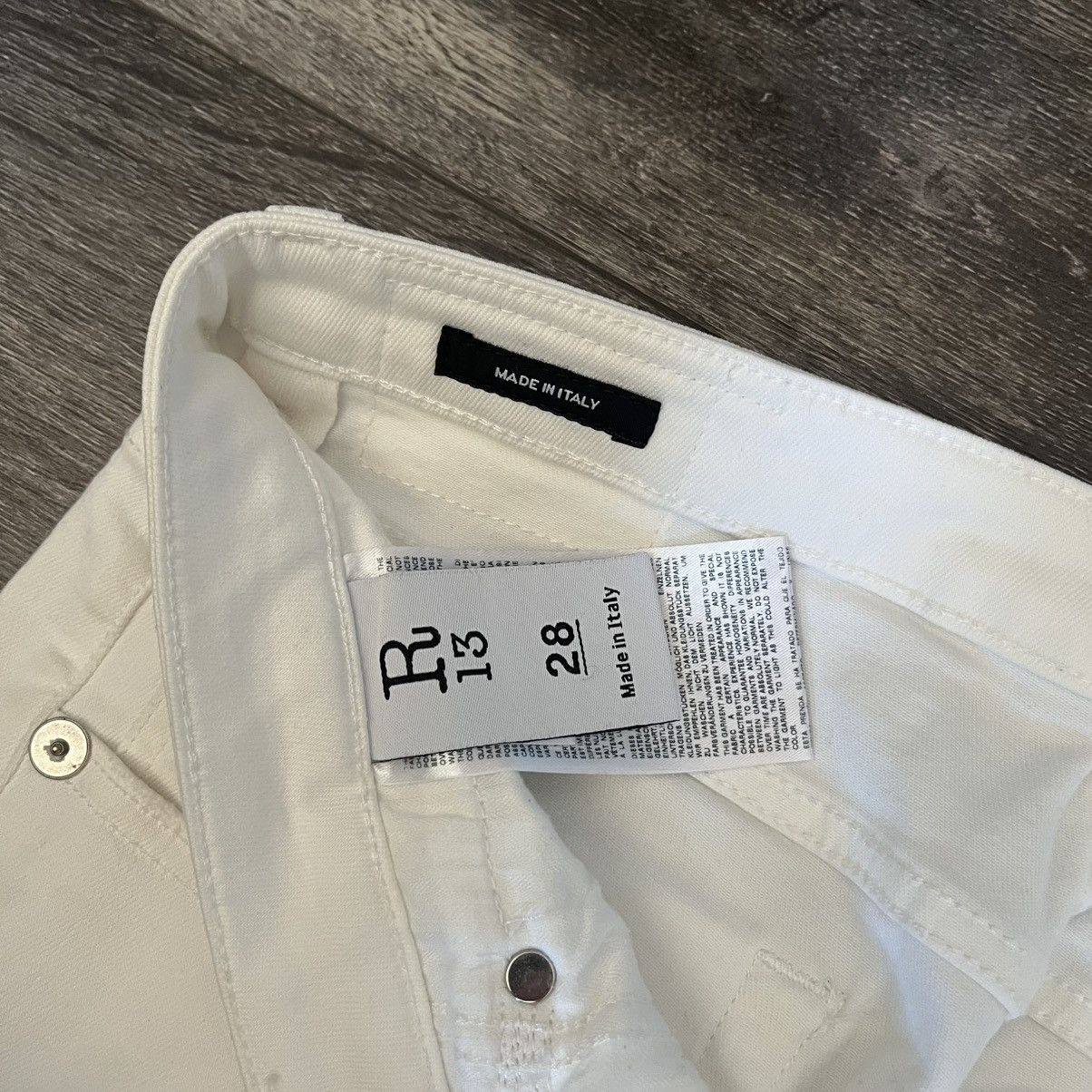 R13 R13 Boy Skinny White Riot Women’s Denim Jeans Made in Italy Size 28" / US 6 / IT 42 - 12 Thumbnail