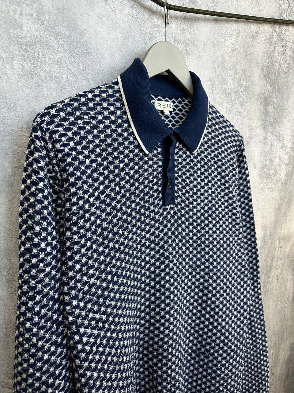Reiss Reiss Bruges Textured Honeycomb Polo Sweater Jumper Size US L / EU 52-54 / 3 - 3 Thumbnail