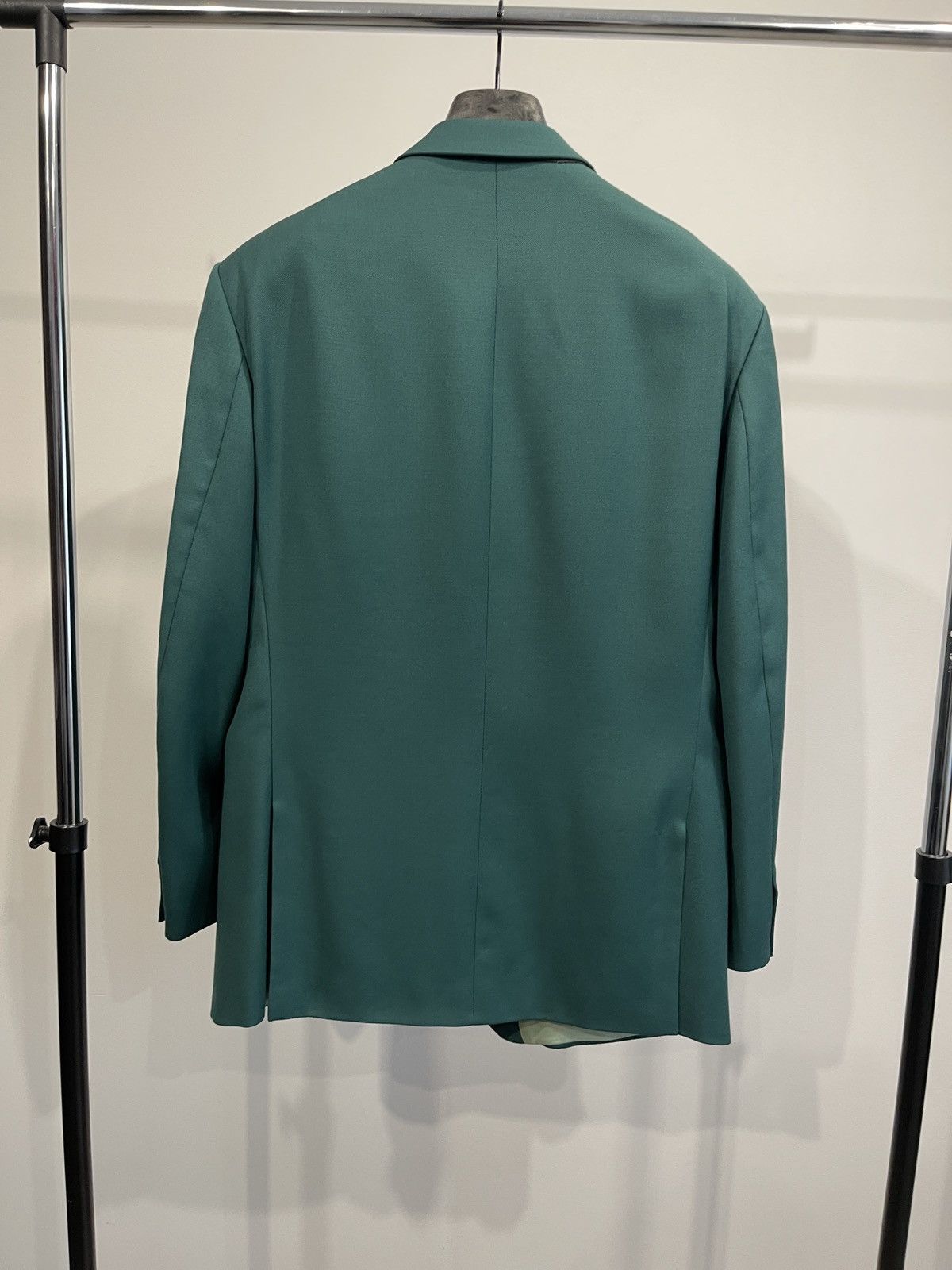 Louis Feraud Louis Féraud Paris Vintage Pure New Wool Blazer Green Size 40S - 4 Thumbnail