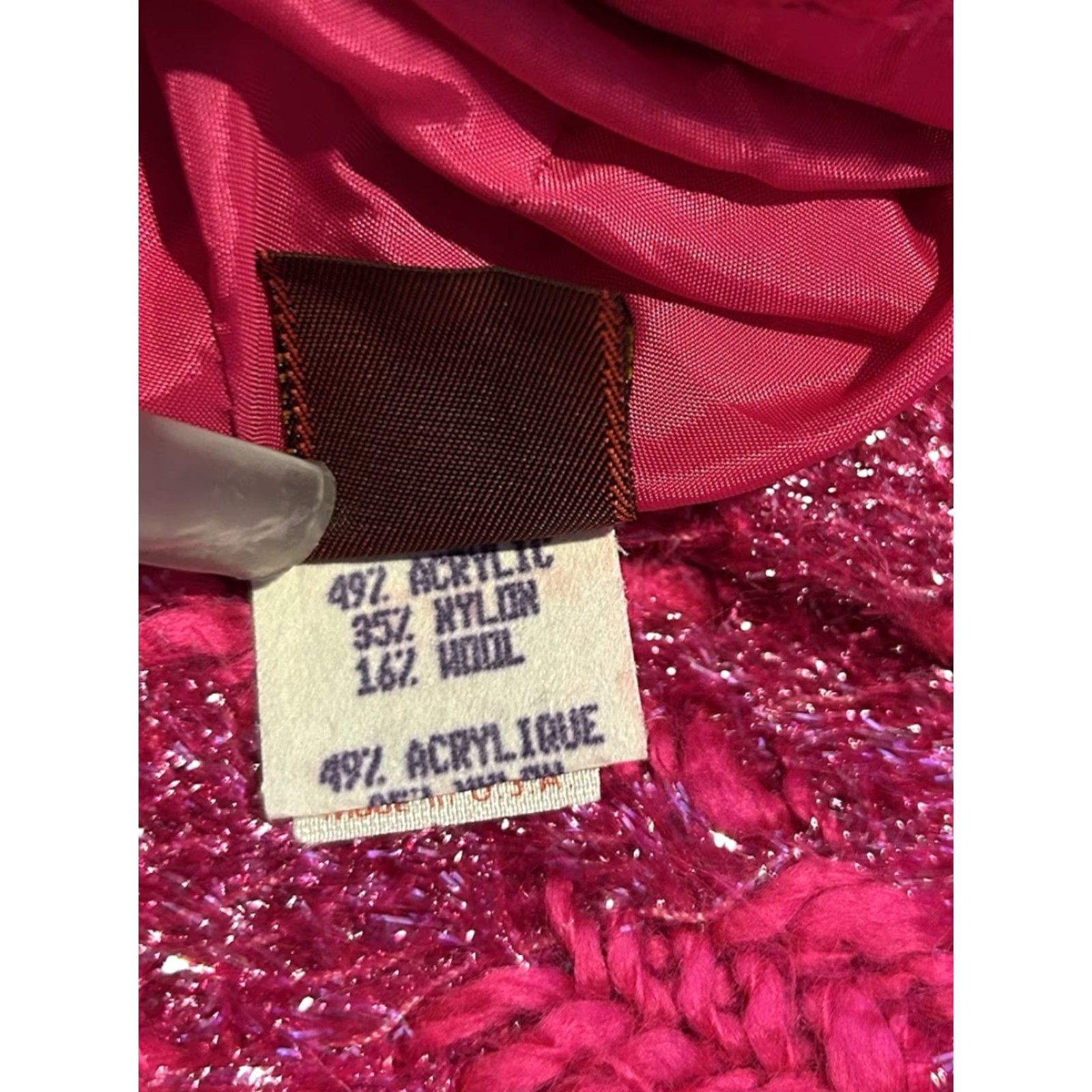 Anne Klein VINTAGE Anne Klein Blazer Pink Wool Blend Tweed Knit Union Made 12 Shirt Womens Size XL / US 12-14 / IT 48-50 - 7 Thumbnail