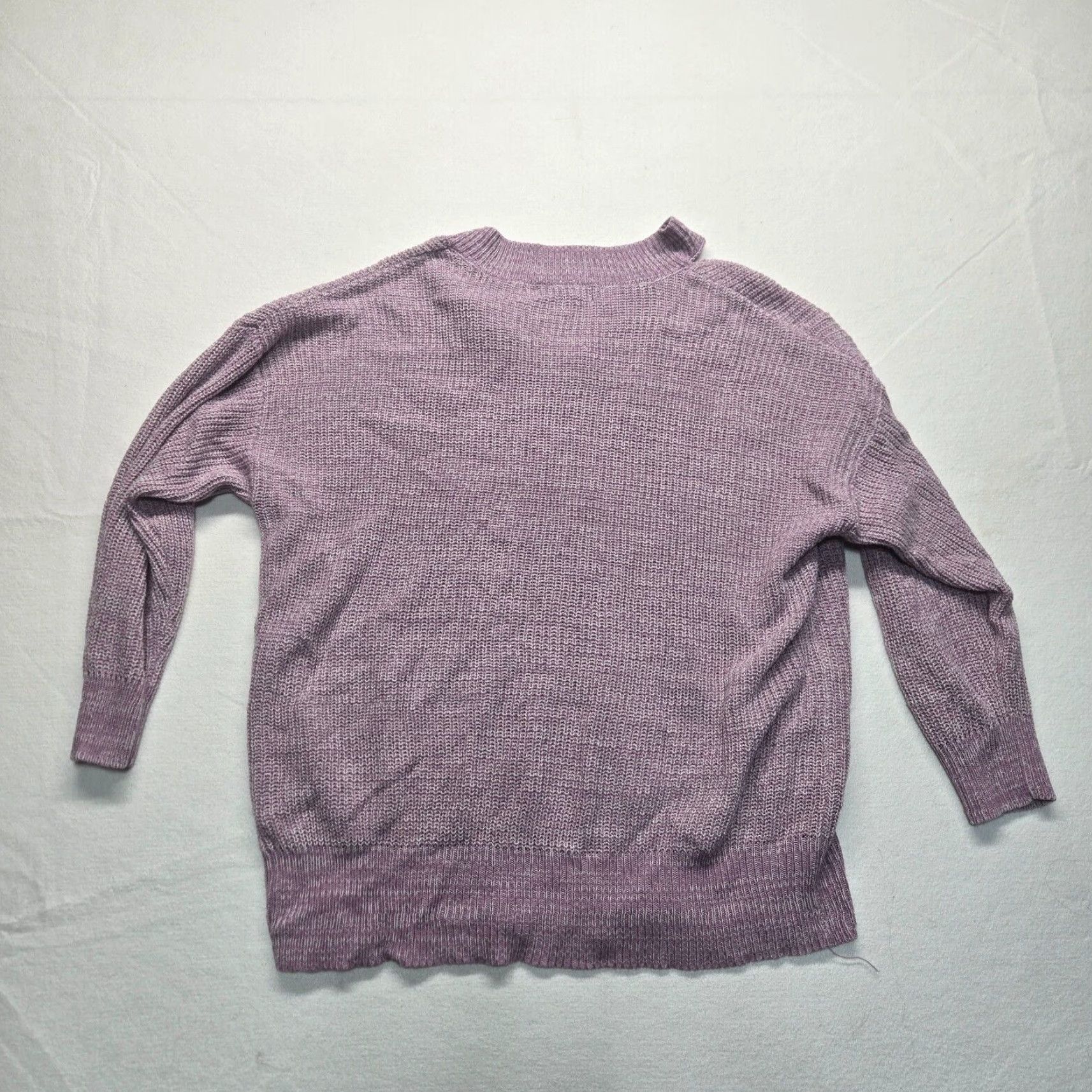 Vintage Misia Women's V-Neck Pullover Sweater Adult Plus Size 2X Purple Cold Shoulder Knit All Seasons Size XXL / US 16-18 / IT 52-54 - 7 Thumbnail