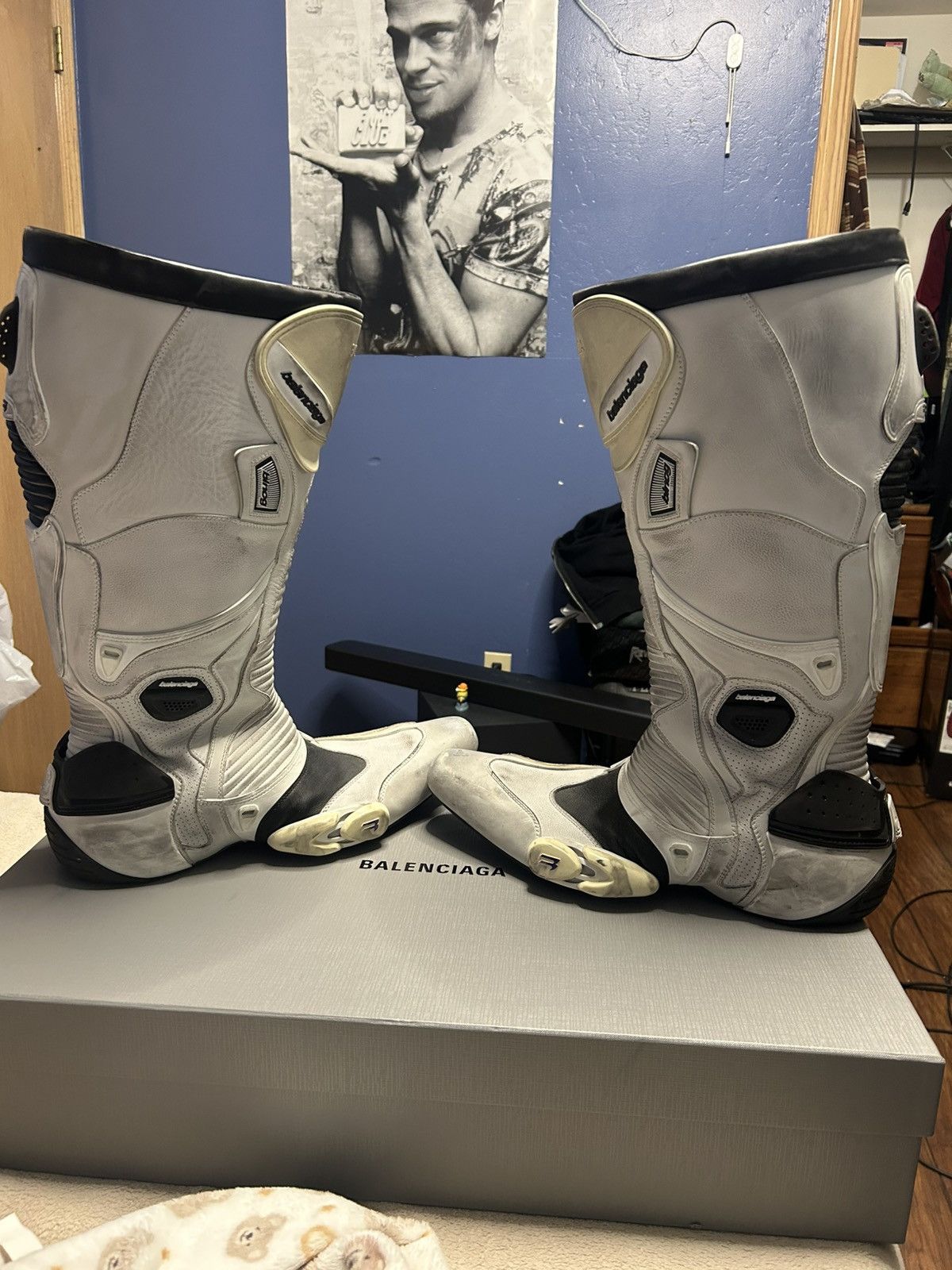 Balenciaga Balenciaga moto biker boot white Size US 12 / EU 45 - 4 Thumbnail
