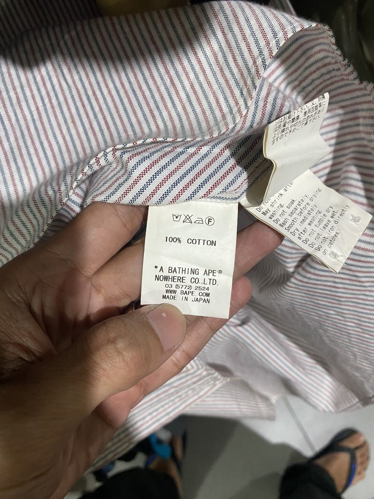 Bape A Bathing Ape Stripe Longshirt Bape Size XS / US 0-2 / IT 36-38 - 7 Thumbnail