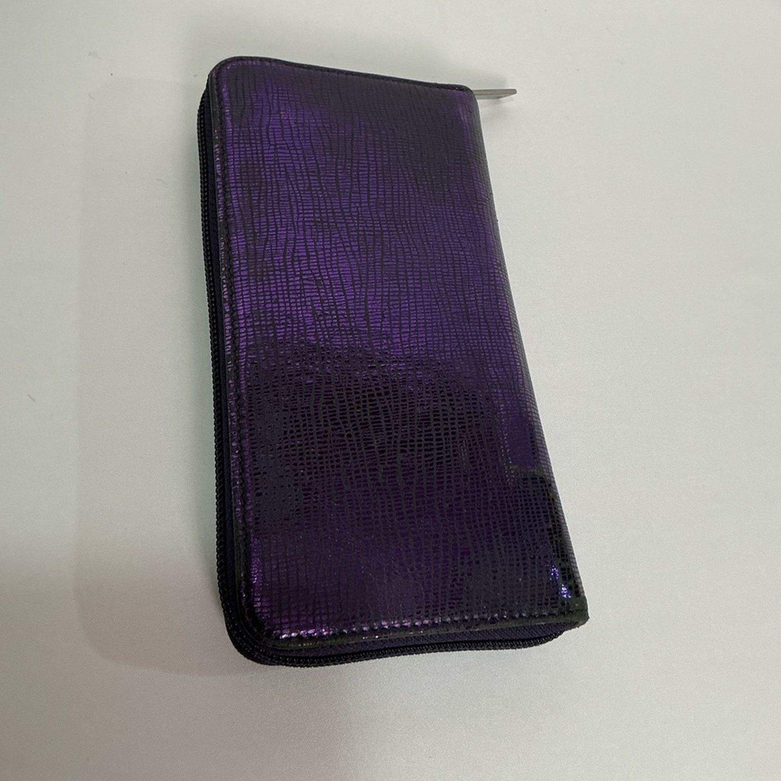 Chanel CHANEL Iridescent Purple Caviar Zip Lizard Embossed Wallet Size ONE SIZE - 6 Thumbnail