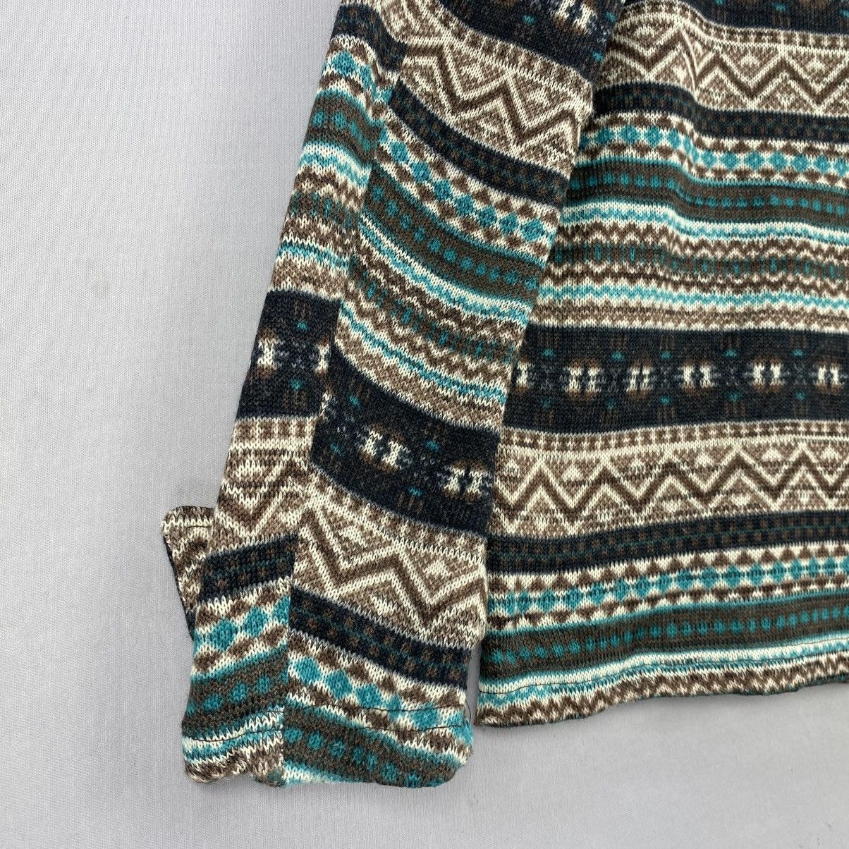Japanese Brand Navajo Knitted Duffle Jacket Hoodie Size US S / EU 44-46 / 1 - 6 Thumbnail