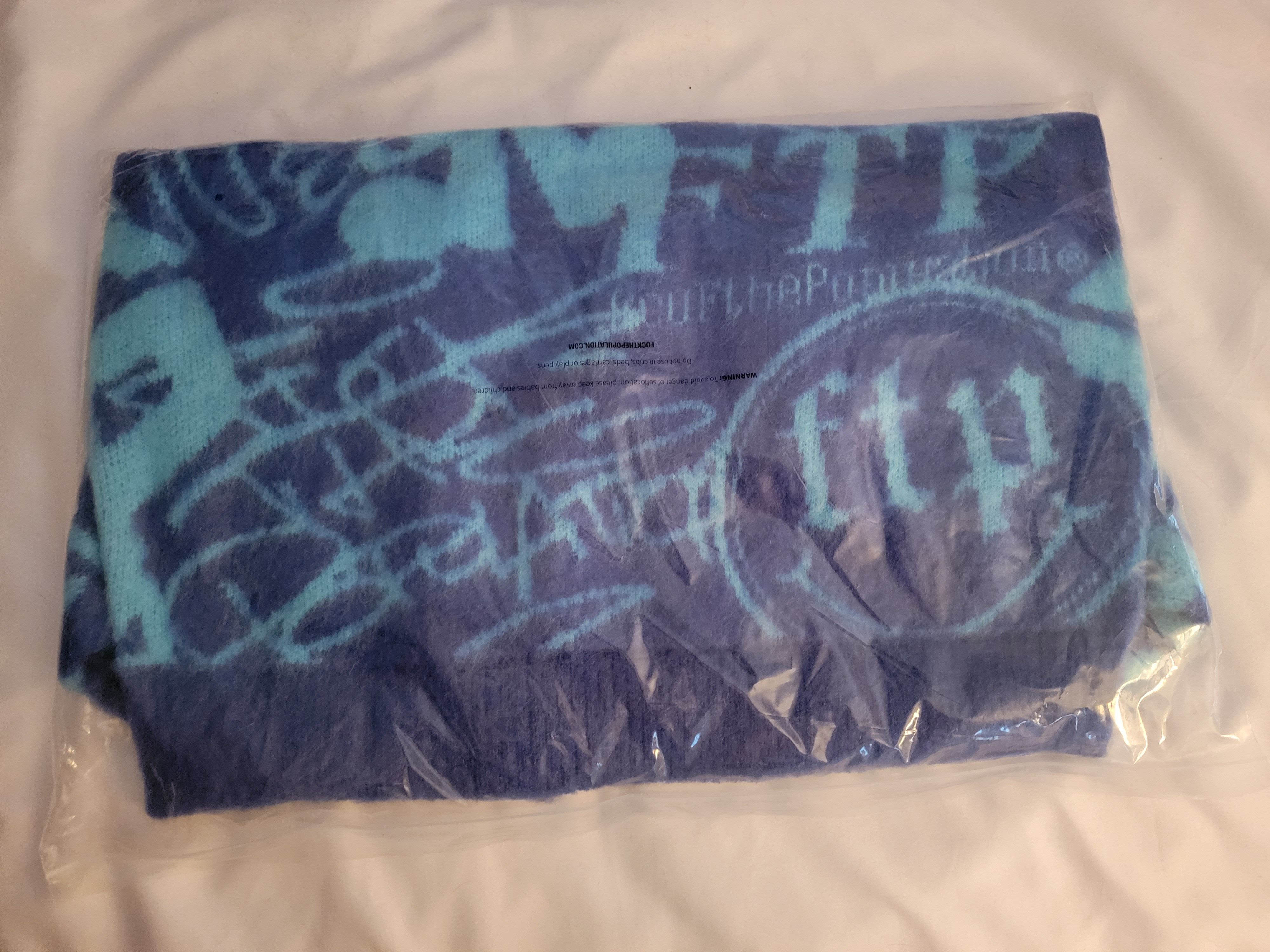 Fuck The Population FTP Archive Mohair Sweater (Royal Blue, L) Size US L / EU 52-54 / 3 - 4 Thumbnail