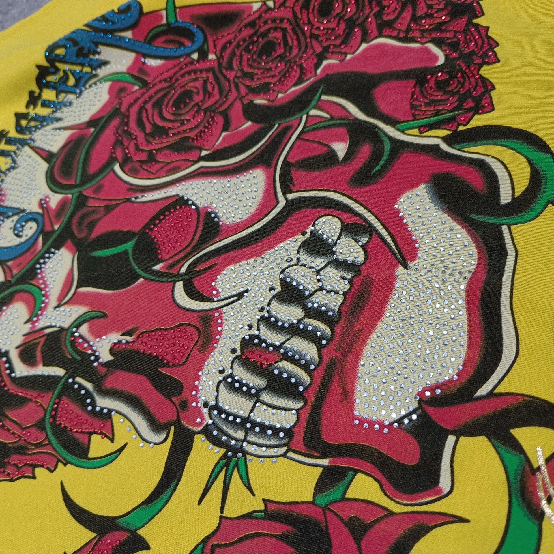 Affliction × Ed Hardy × Japanese Brand JAPANESE ED HARDY CHRISTIAN AUDIGIER SKULLS TSHIRT Y2K Size US XXL / EU 58 / 5 - 5 Thumbnail