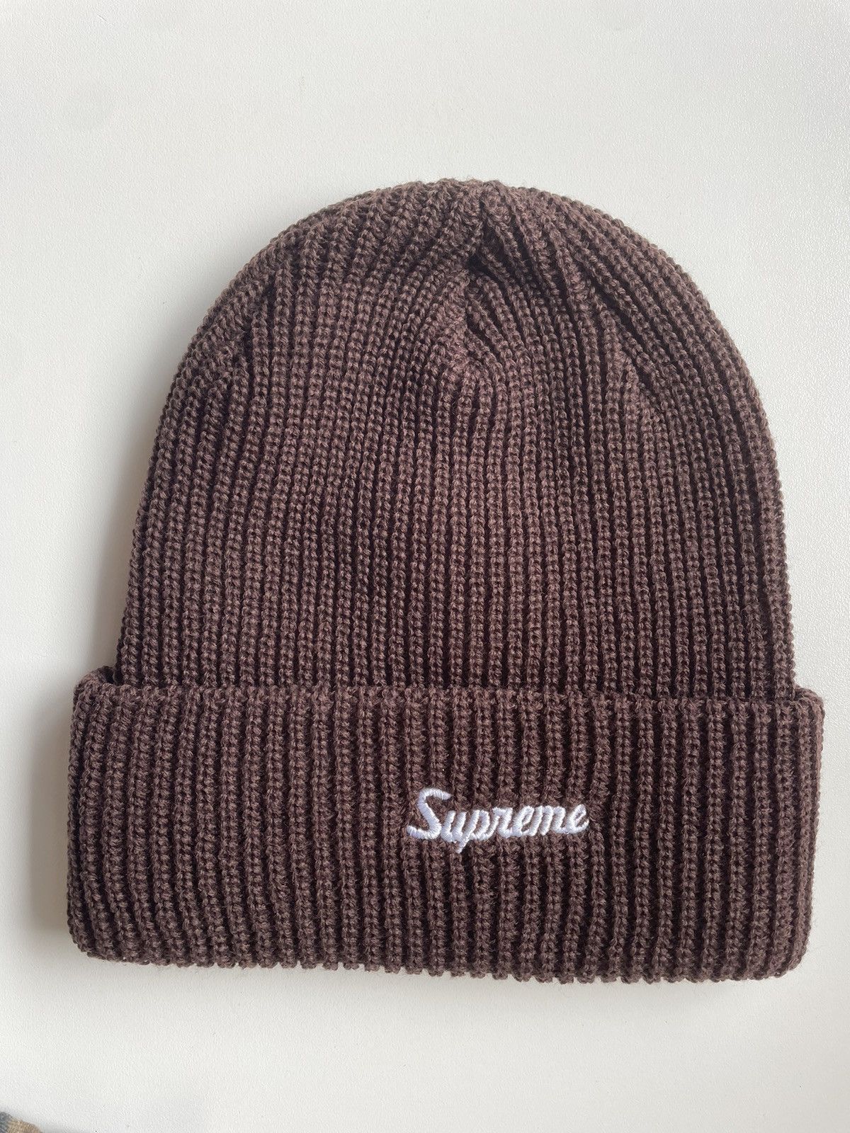 Supreme Supreme Loose Gauge Beanie BROWN Size ONE SIZE - 1 Thumbnail