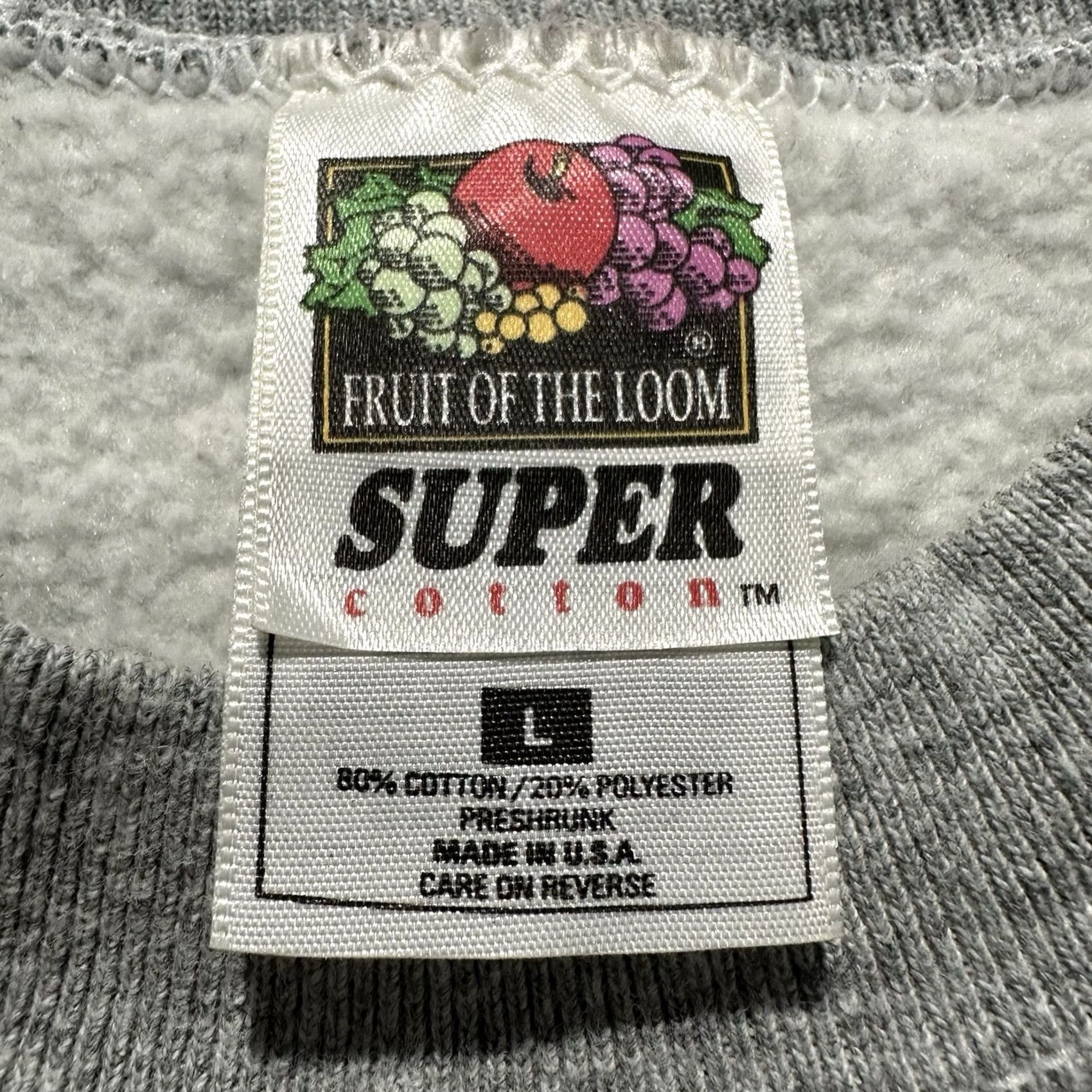 Fruit Of The Loom VINTAGE Fruit of the Loom Sweatshirt L Gray Crewneck Northview Football USA Size US L / EU 52-54 / 3 - 5 Thumbnail