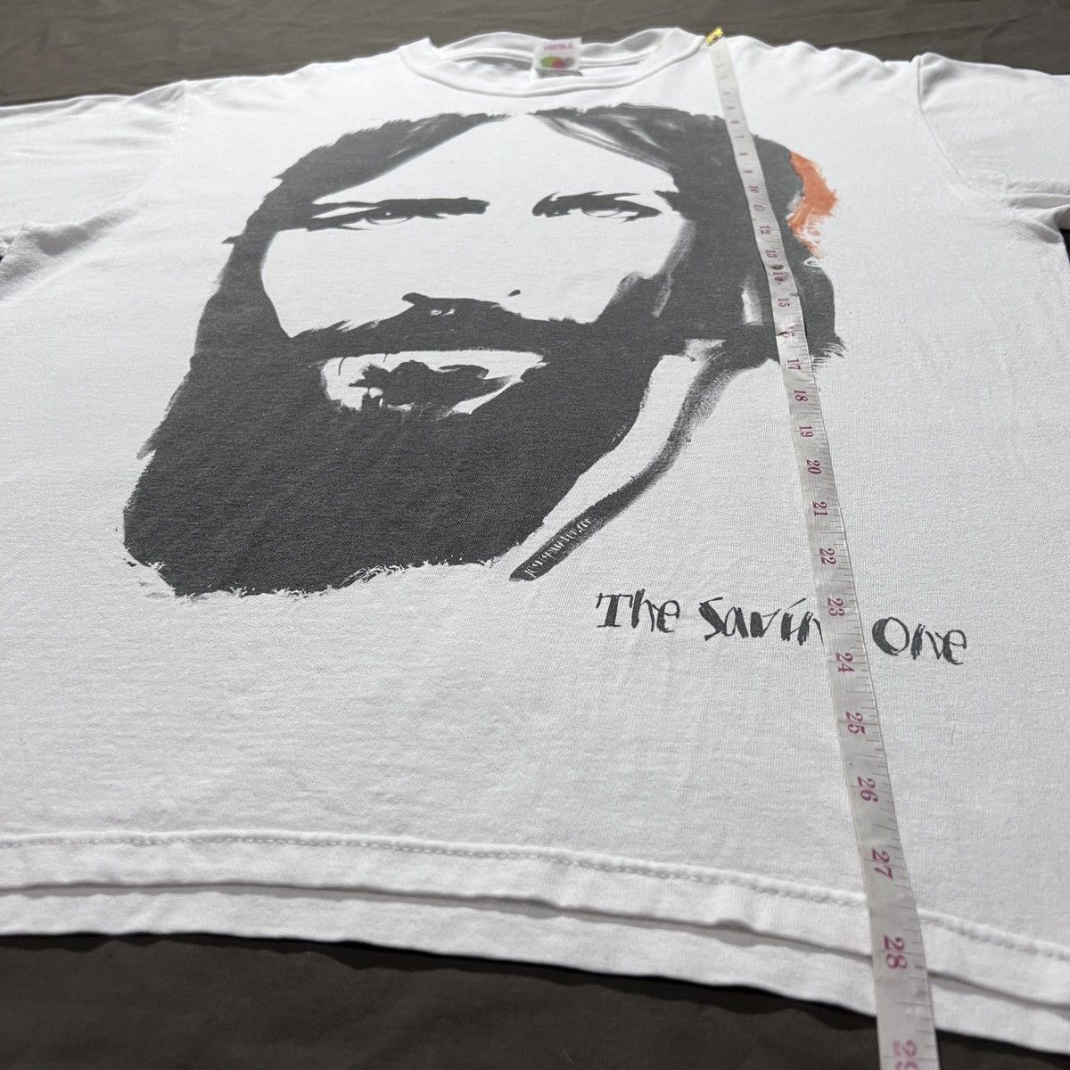 Vintage Vintage Y2K The saving one Jesus God Bible Holy Tee Bigface Size US L / EU 52-54 / 3 - 13 Thumbnail