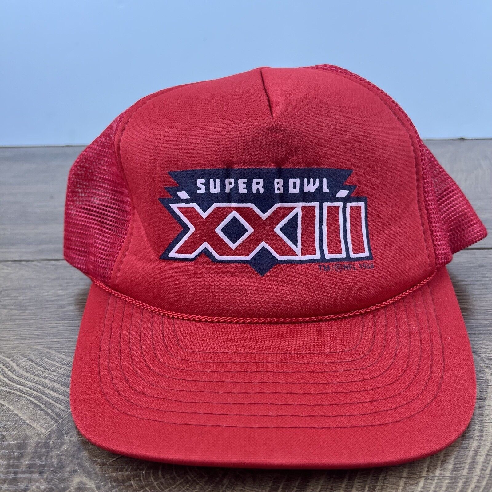 Other VINTAGE Super Bowl XXIII 23 Hat Snapback Red Hat Adjustable Size ONE SIZE - 2 Thumbnail