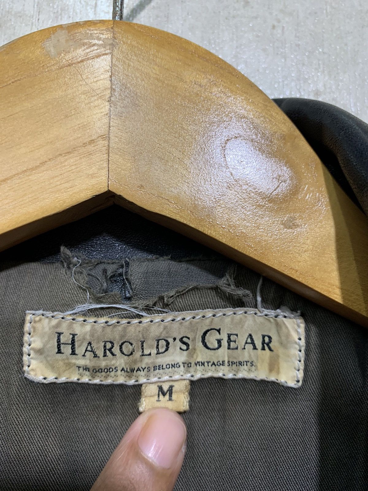 Japanese Brand 🔥HAROLD GEAR DOUBLE COLLAR BIKERS LEATHER JACKET Size US M / EU 48-50 / 2 - 8 Thumbnail