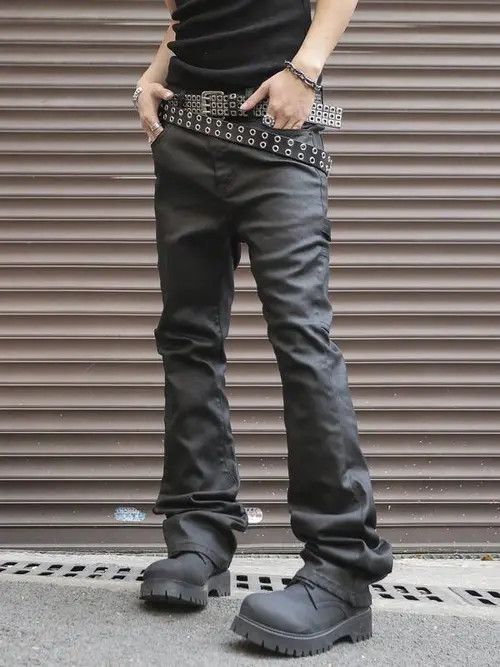 Japanese Brand OPIUM Gothic skinny stacked pants Y2K Size US 32 / EU 48 - 1 Thumbnail