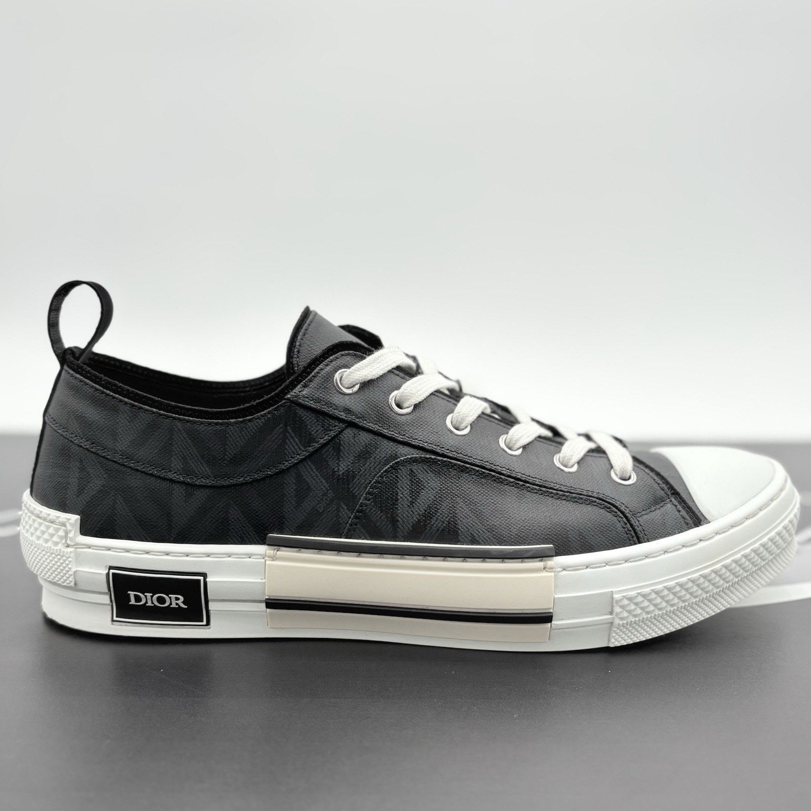 Dior Dior B23 Low ' Black Canvas ' | SUPER CLEAN! Size US 12 / EU 45 - 2 Thumbnail