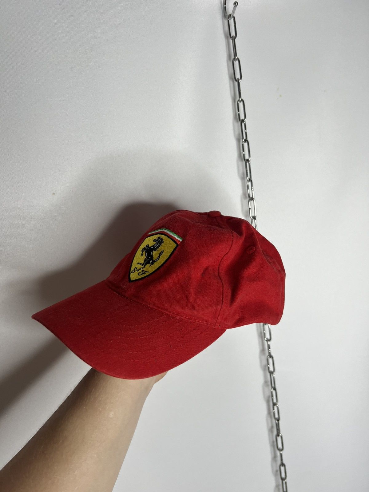 Ferrari 🏎️ Vintage Ferrari Shell Racing Cap Big Logo F1 Team 🏎️ Size ONE SIZE - 2 Thumbnail
