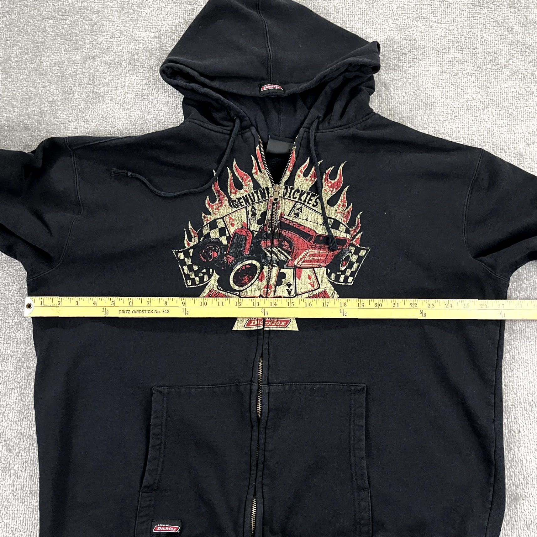 Dickies DICKIES Jacket Mens 2XL XXL Black Hotrod Car Graphic Skater Hooded Zip Retro Y2K Vintage No Collage? wait Size US XXL / EU 58 / 5 - 6 Thumbnail