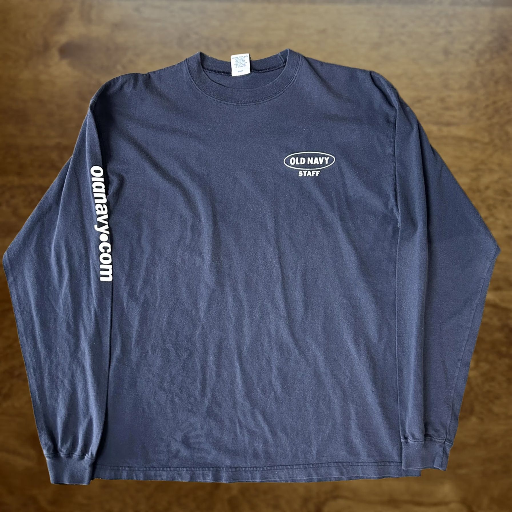 Old Navy Old Navy Mens T-Shirt Staff Logo Long Sleeve Navy Blue Cotton Crew Neck T-Shirt Medium Size US M / EU 48-50 / 2 - 1 Thumbnail