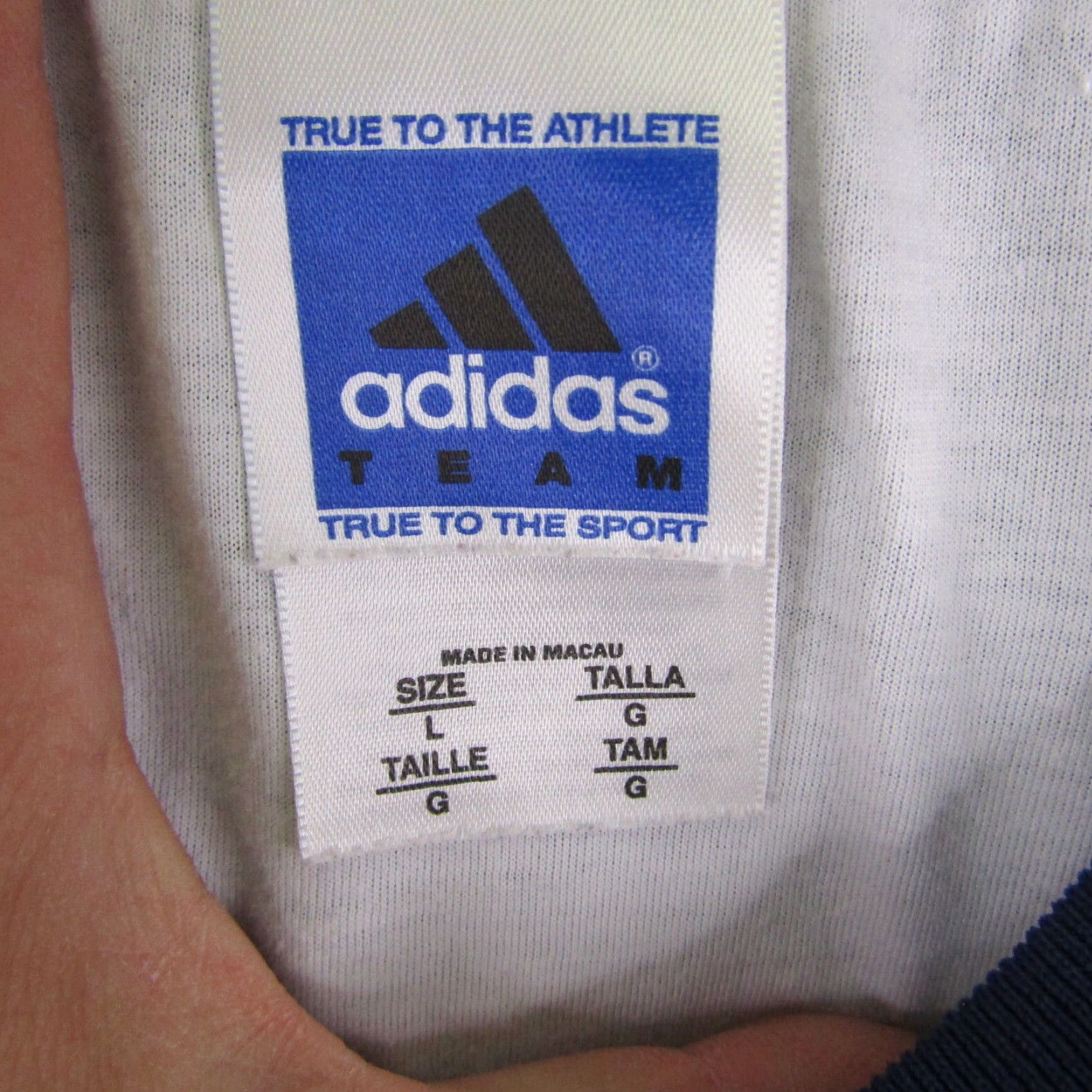 Adidas VINTAGE adidas Jacket Mens Large Windbreaker Light Lined Blue Football Logo Windproof Optional: Outdoor Sports Size US L / EU 52-54 / 3 - 7 Thumbnail
