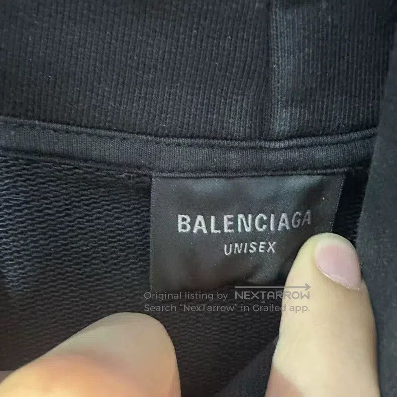 Balenciaga Ink Washed Hooded Sweatshirt