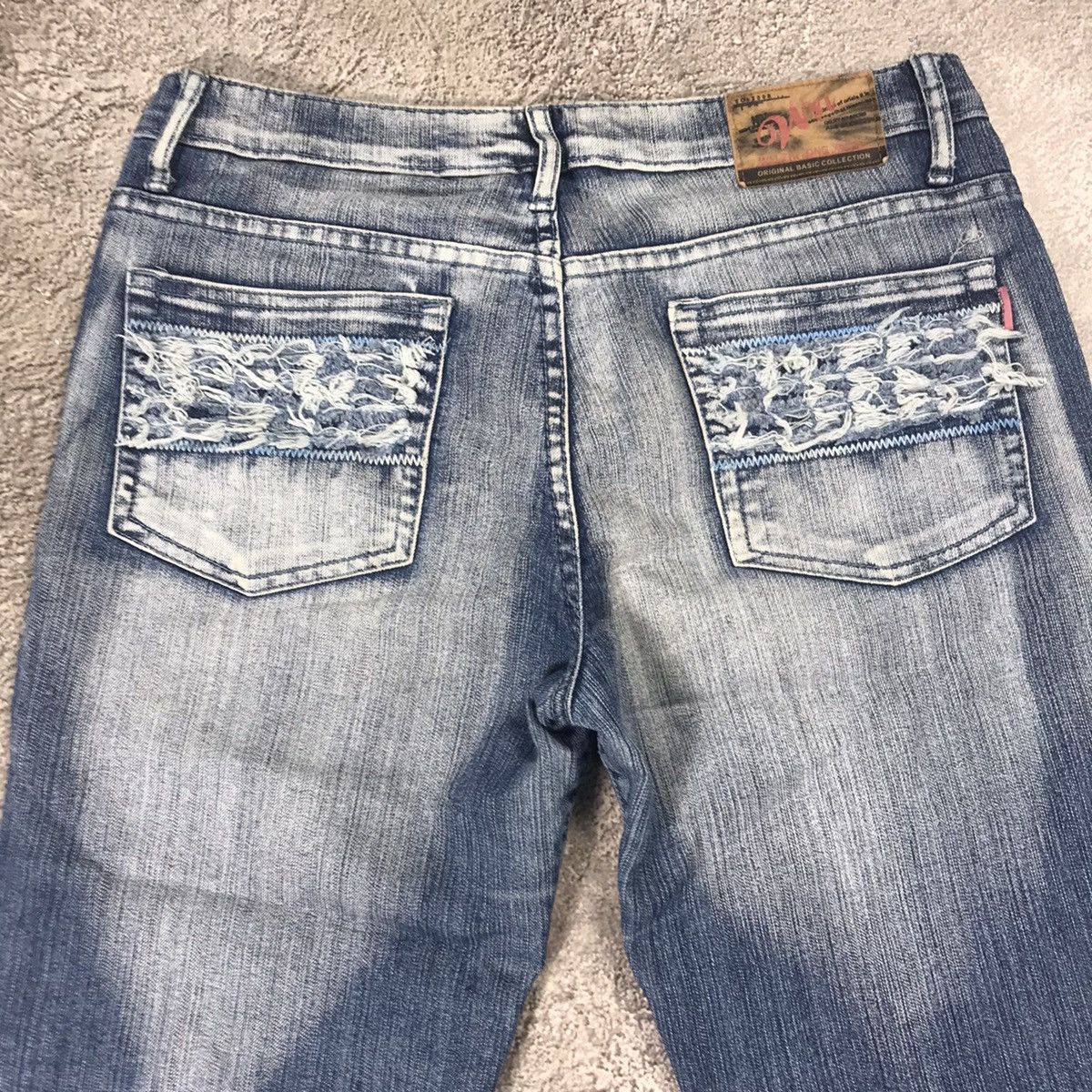 Vintage Vintage 90s Distressed Baggy Wide Leg Jeans Grunge Y2K 30 Size 30" / US 8 / IT 44 - 6 Thumbnail