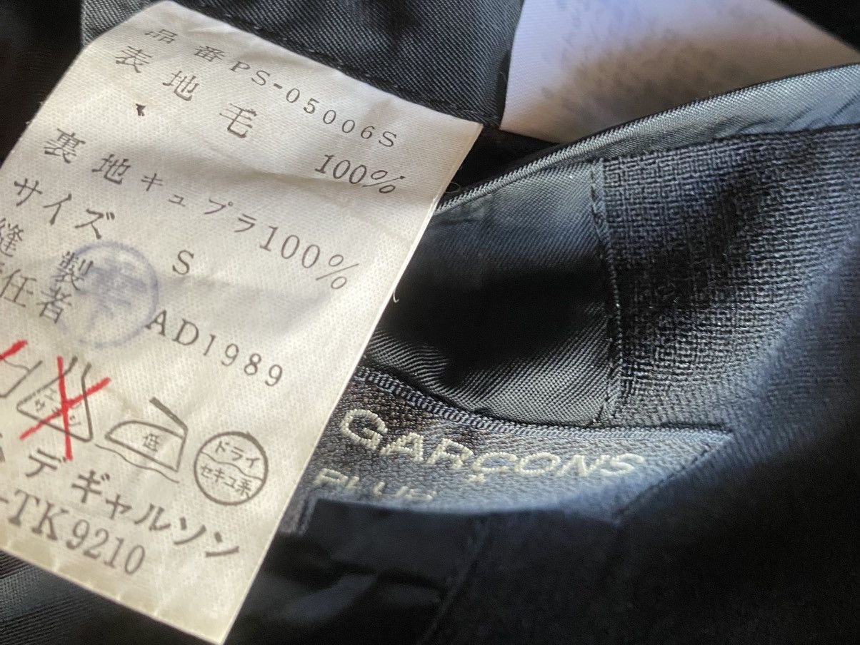 Comme des Garcons Vintage 1989 Black Plaid Wool Oversized Blazer Jacket Size US S / EU 44-46 / 1 - 6 Thumbnail