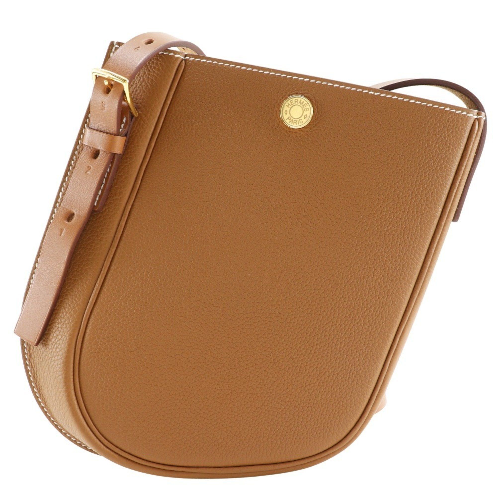 Hermes Hermes Perspective Cavalier 21 Shoulder Bag Togo Gold 2022 Brown U Snap Button Unisex Size ONE SIZE - 1 Thumbnail