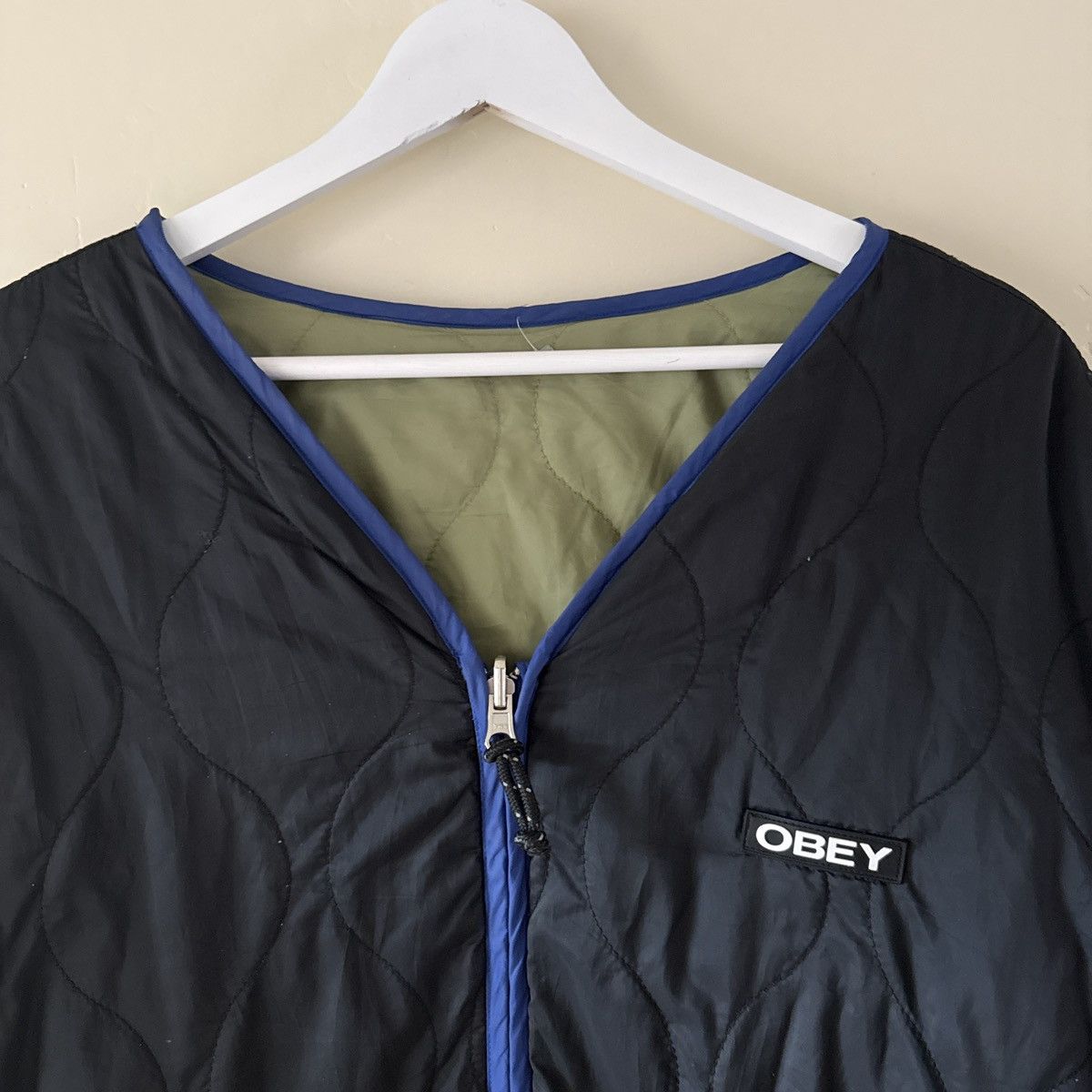 Obey Obey black and yellow reversible puffer jacket #puffer a Size US L / EU 52-54 / 3 - 2 Thumbnail
