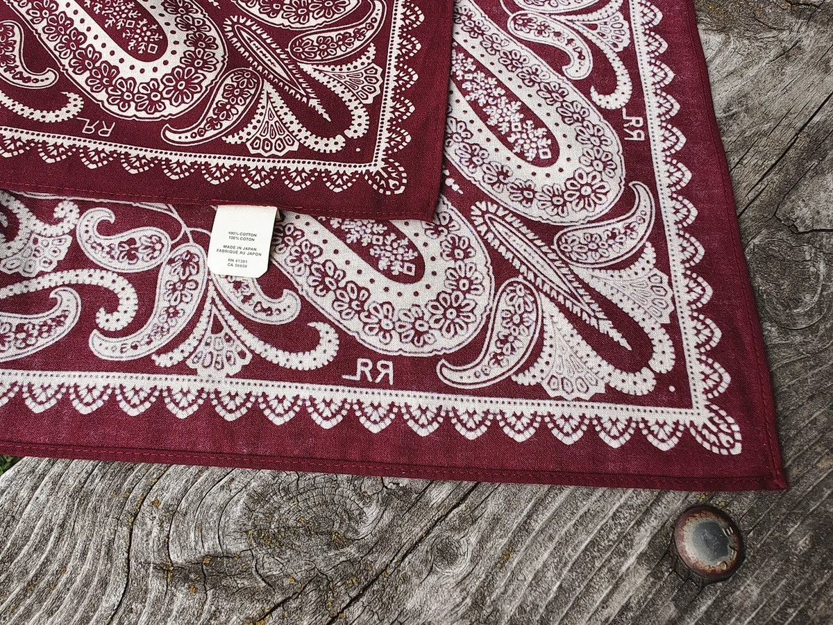 RRL Ralph Lauren RRL Indigo Turn of the Century Paisley Bandanna Scarf Size ONE SIZE - 5 Thumbnail