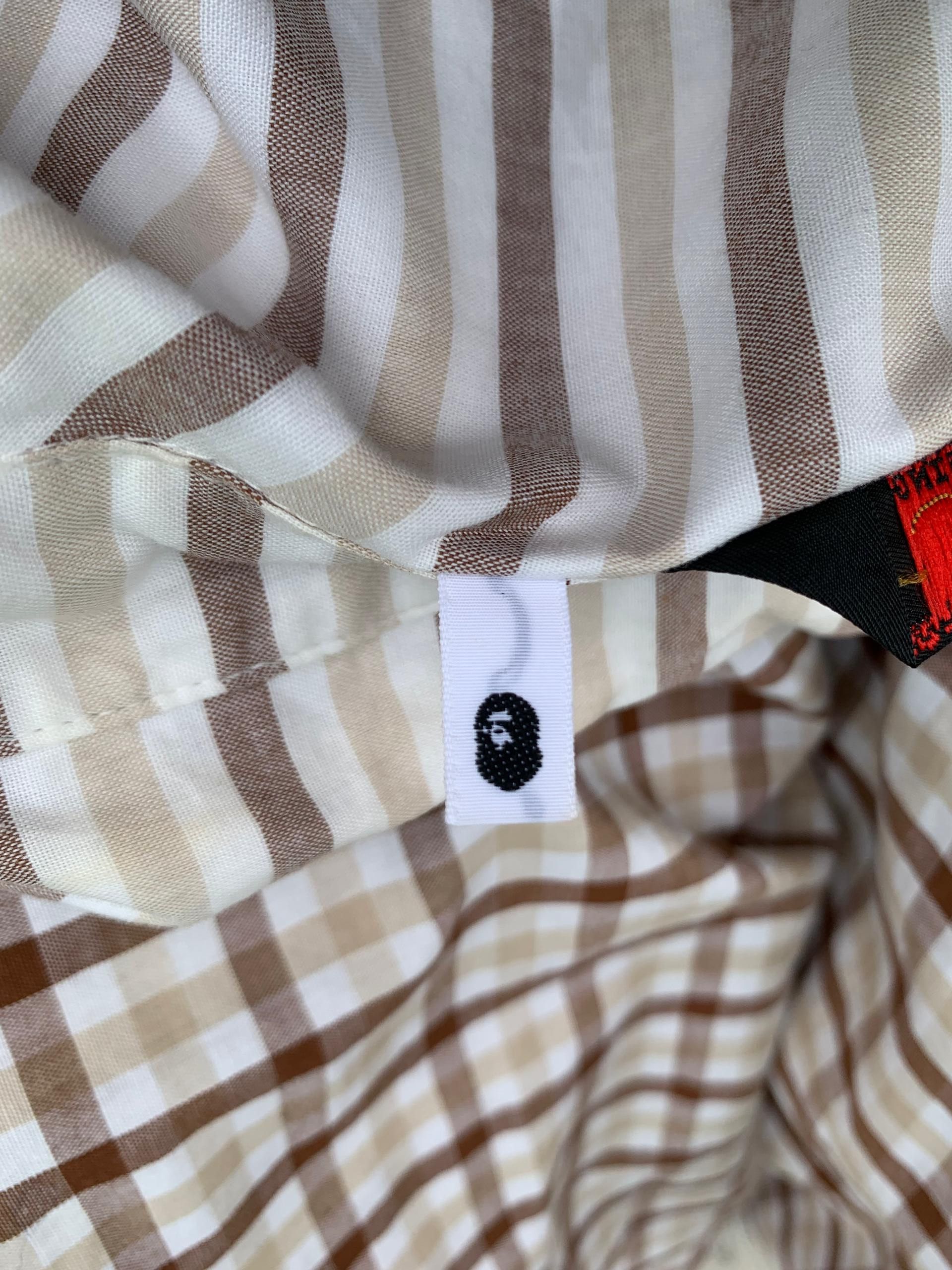 Bape Stripe Button Up S/S Shirt Size US S / EU 44-46 / 1 - 7 Thumbnail