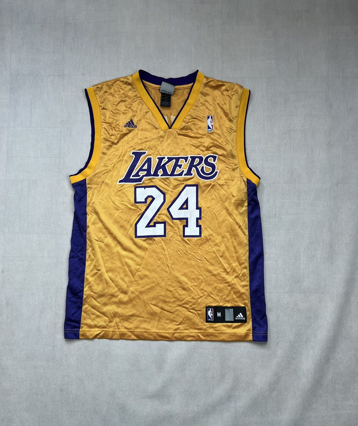 Adidas Jersey Adidas Los Angeles Lakers 24 Kobe Bryant Vintage Rare Size US M / EU 48-50 / 2 - 2 Thumbnail