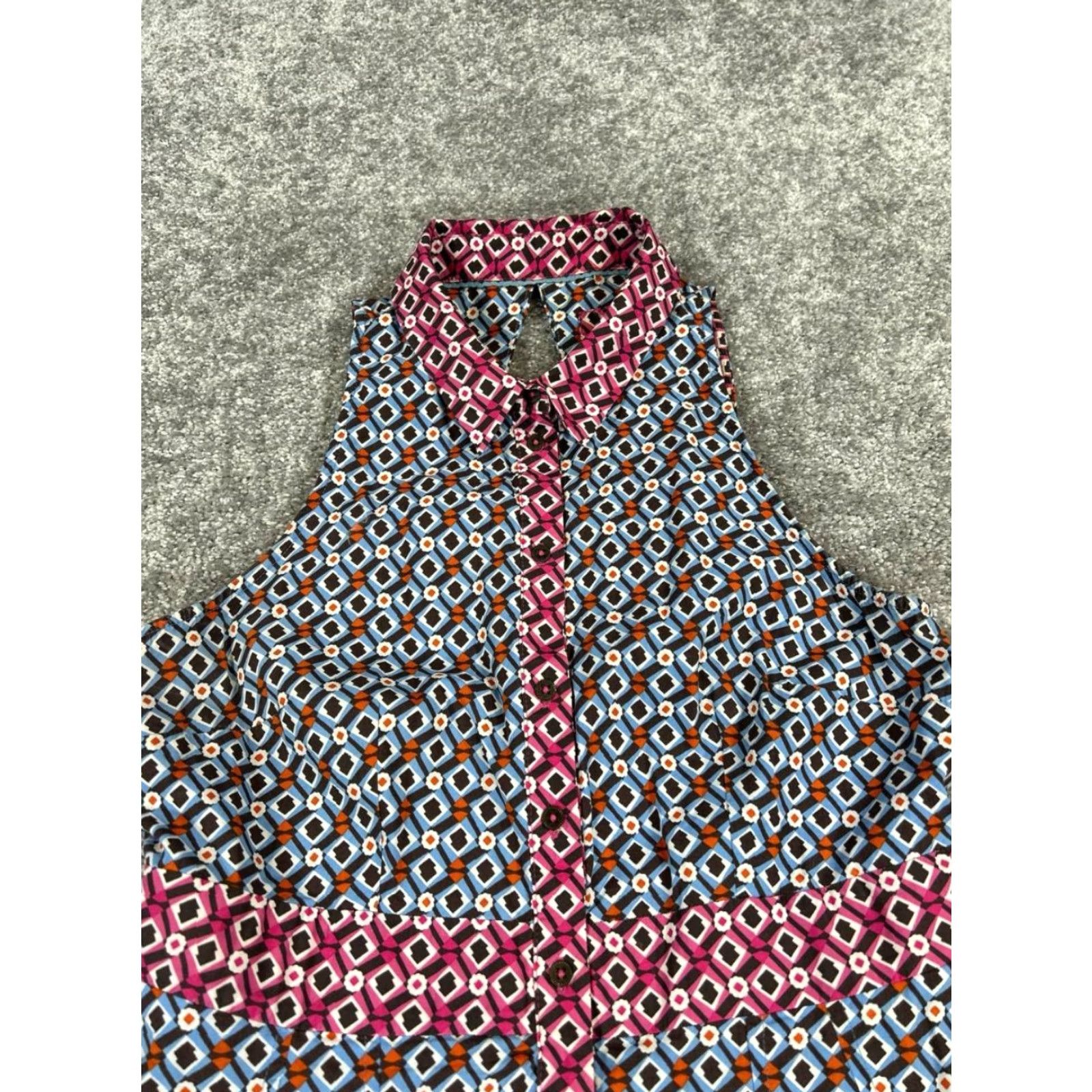 Vintage Maeve Shirt Dress Womens 6 Blue Cotton Blouson Shirt Dress Casual Summer Spring Fall Womens Mens Girls Size M / US 6-8 / IT 42-44 - 2 Thumbnail