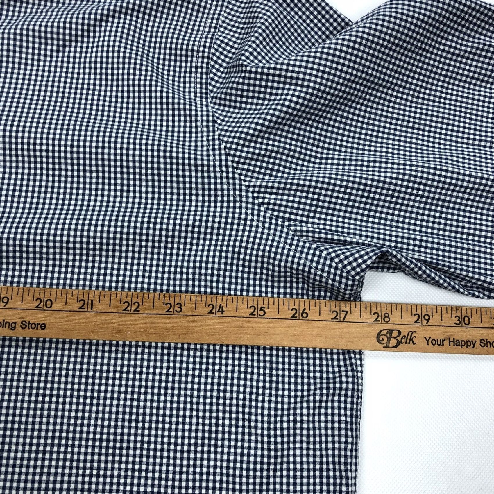 Peter Millar VINTAGE Peter Millar Summer Comfort Men's XXL Navy Blue Gingham Check Button-Down Shirt Size US XXL / EU 58 / 5 - 6 Thumbnail