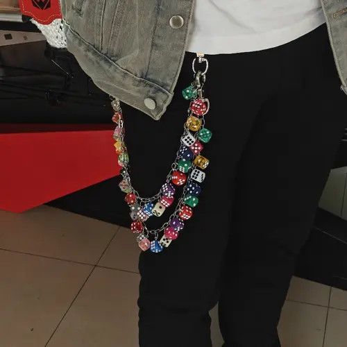 VIBE Colourful Dice Pants Chain Size ONE SIZE - 6 Thumbnail