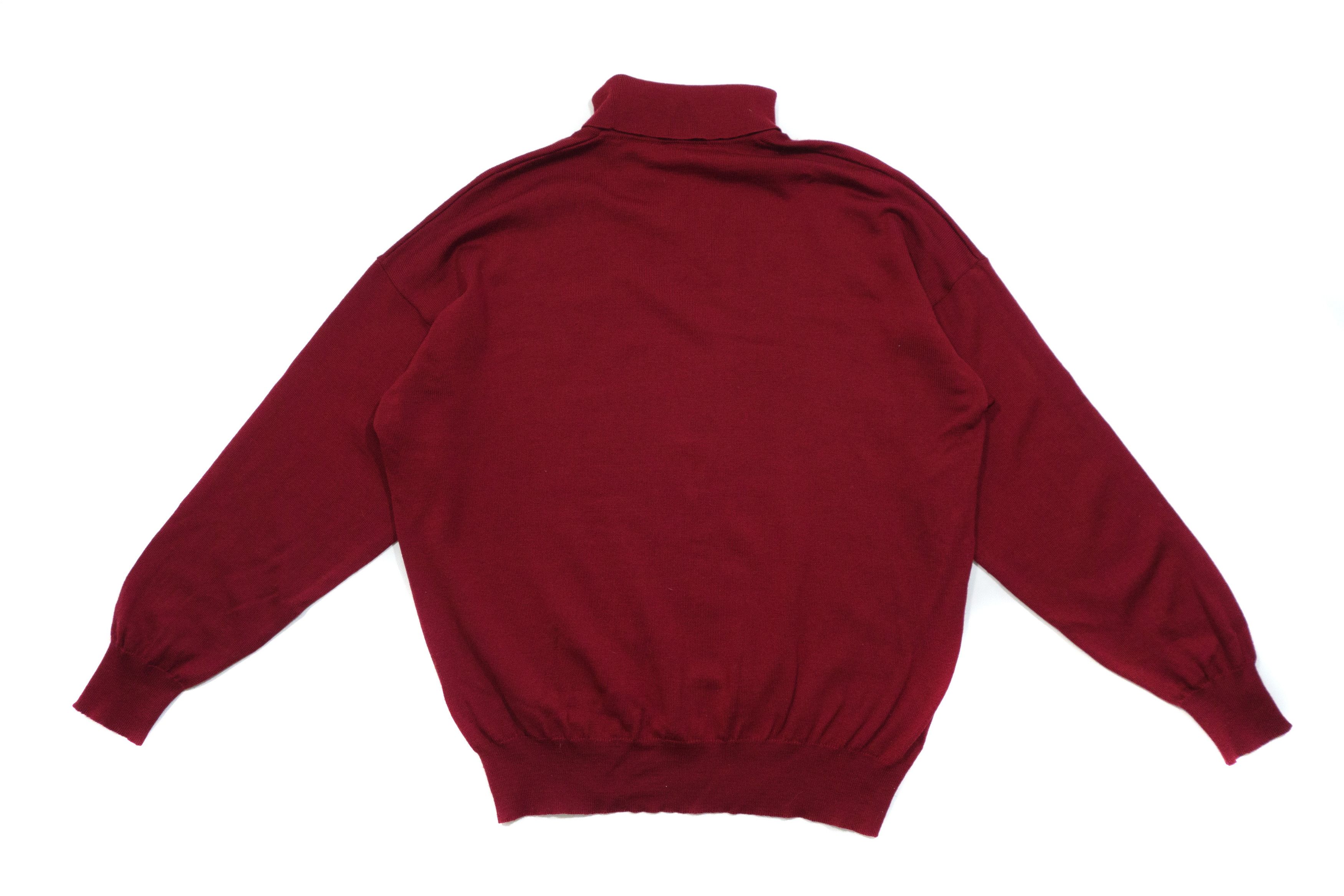 Lacoste 80s Wool Roll Neck Logo Vintage Sweater Made in France Size US XL / EU 56 / 4 - 3 Thumbnail