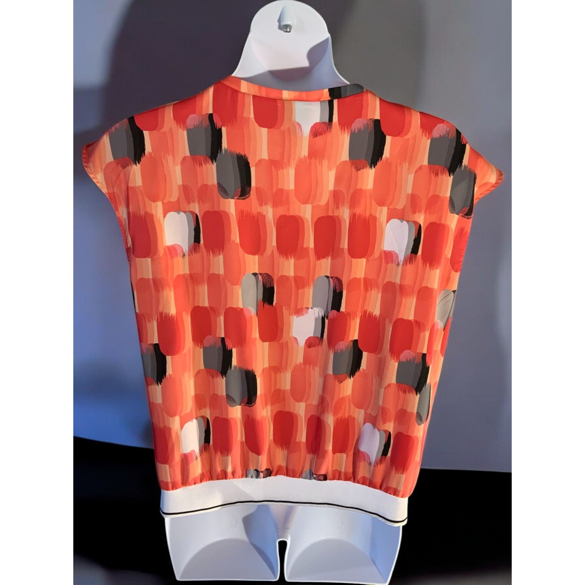 Worthington Worthington Short Cap Sleeve Keyhole Multicolor Top XL Size XL / US 12-14 / IT 48-50 - 3 Thumbnail