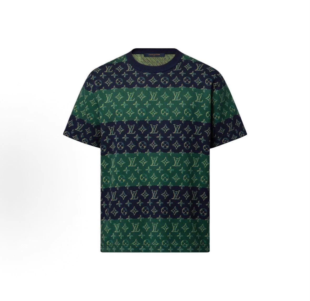 Louis Vuitton LV Knit SS T-Shirt Teal Green XL Jacquard Logo Size US XL / EU 56 / 4 - 2 Thumbnail