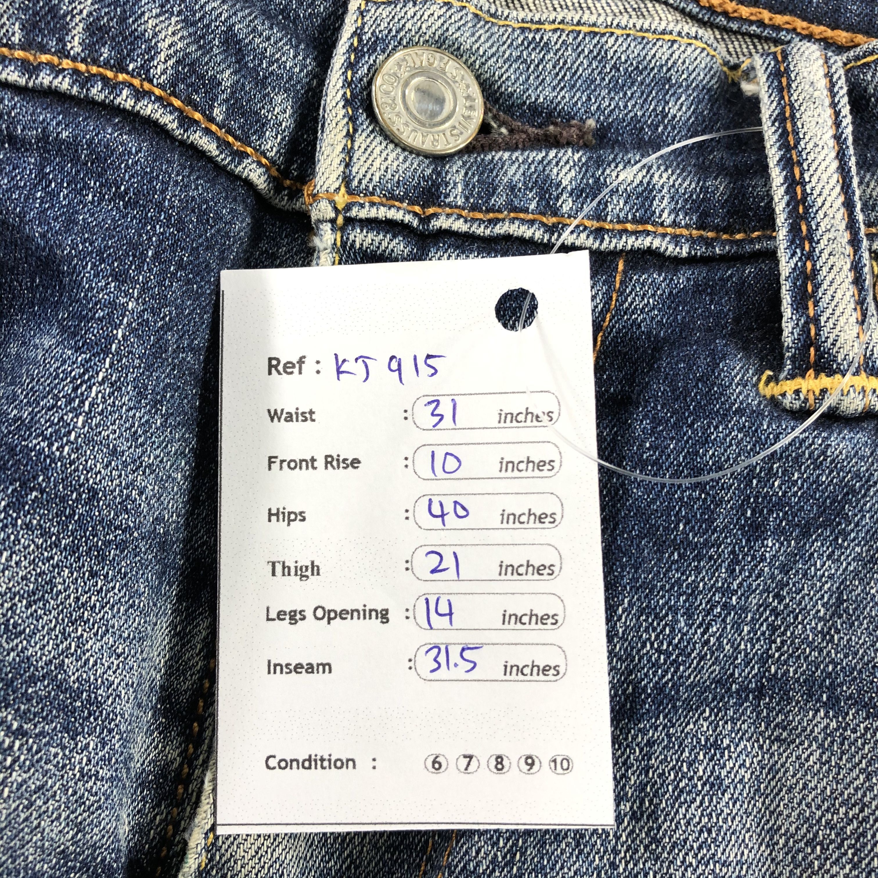 Levi's Vintage Levi's 513 Jeans Distress Faded Blue Denim KJ915 Size US 29 - 15 Thumbnail
