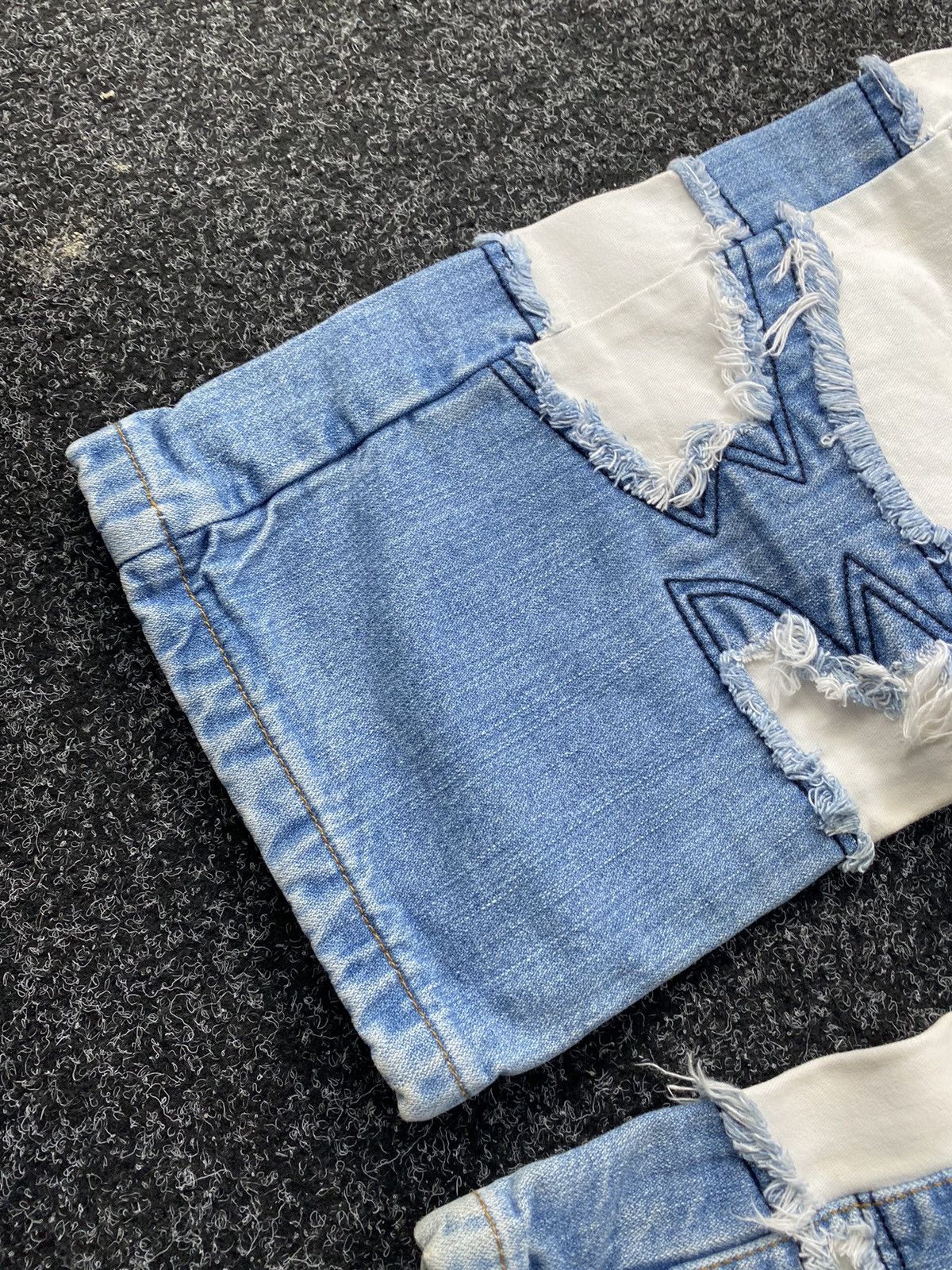 Japanese Brand 🔥OPIUM PUNK GOTHIC DISTRESSED ASYMMETRICAL JEANS CUSTOM 32 Size US 32 / EU 48 - 19 Thumbnail