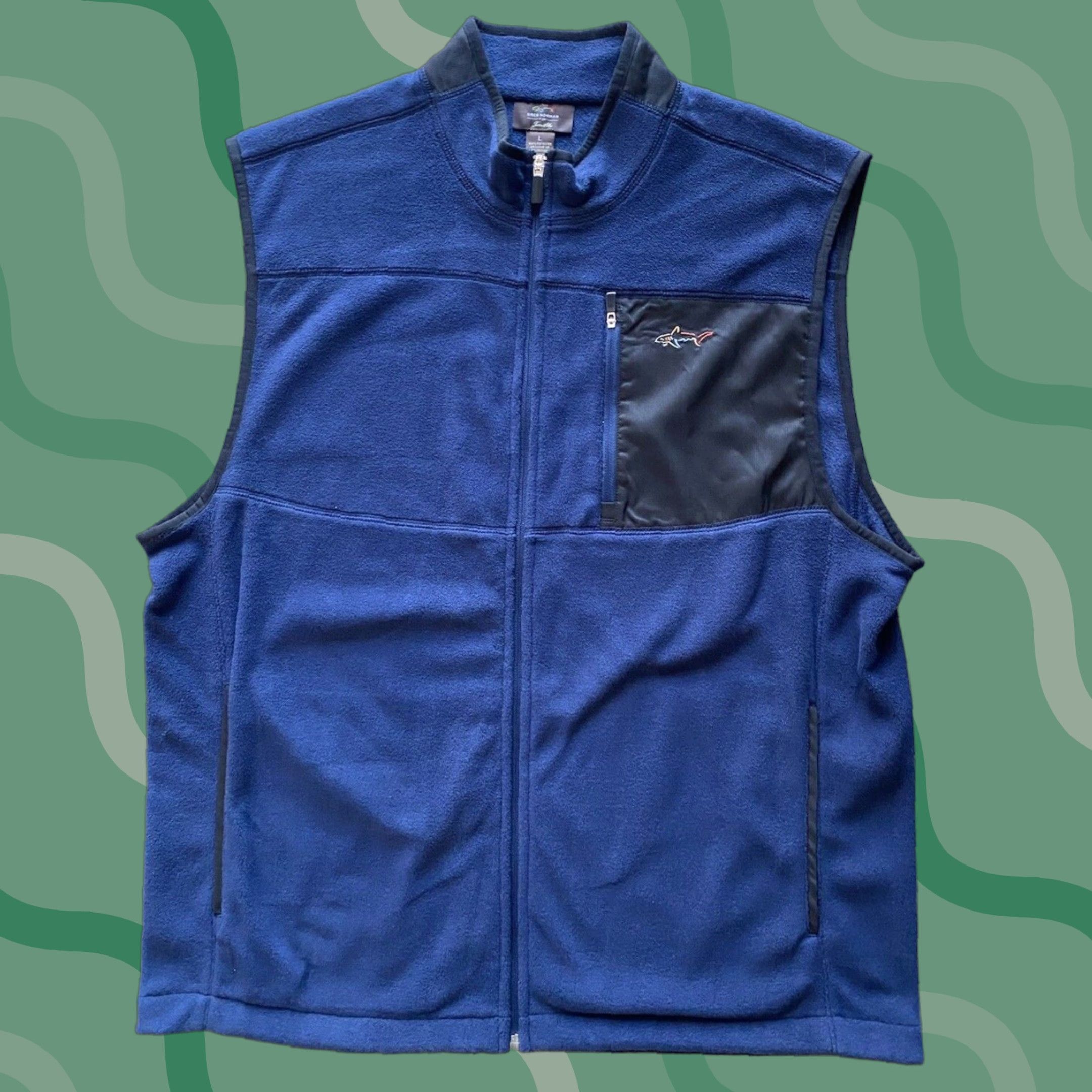 Vintage New Greg Norman Tasso Elba Vest Men’s Large Blue Sleeveless Full Zip Size US L / EU 52-54 / 3 - 1 Thumbnail