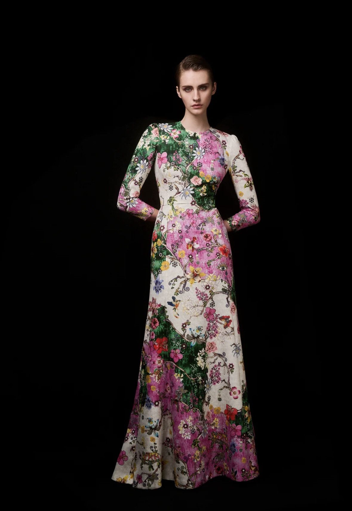 Mary Katrantzou Chantal Dress Patched Emerald custom made Size M / US 6-8 / IT 42-44 - 1 Thumbnail