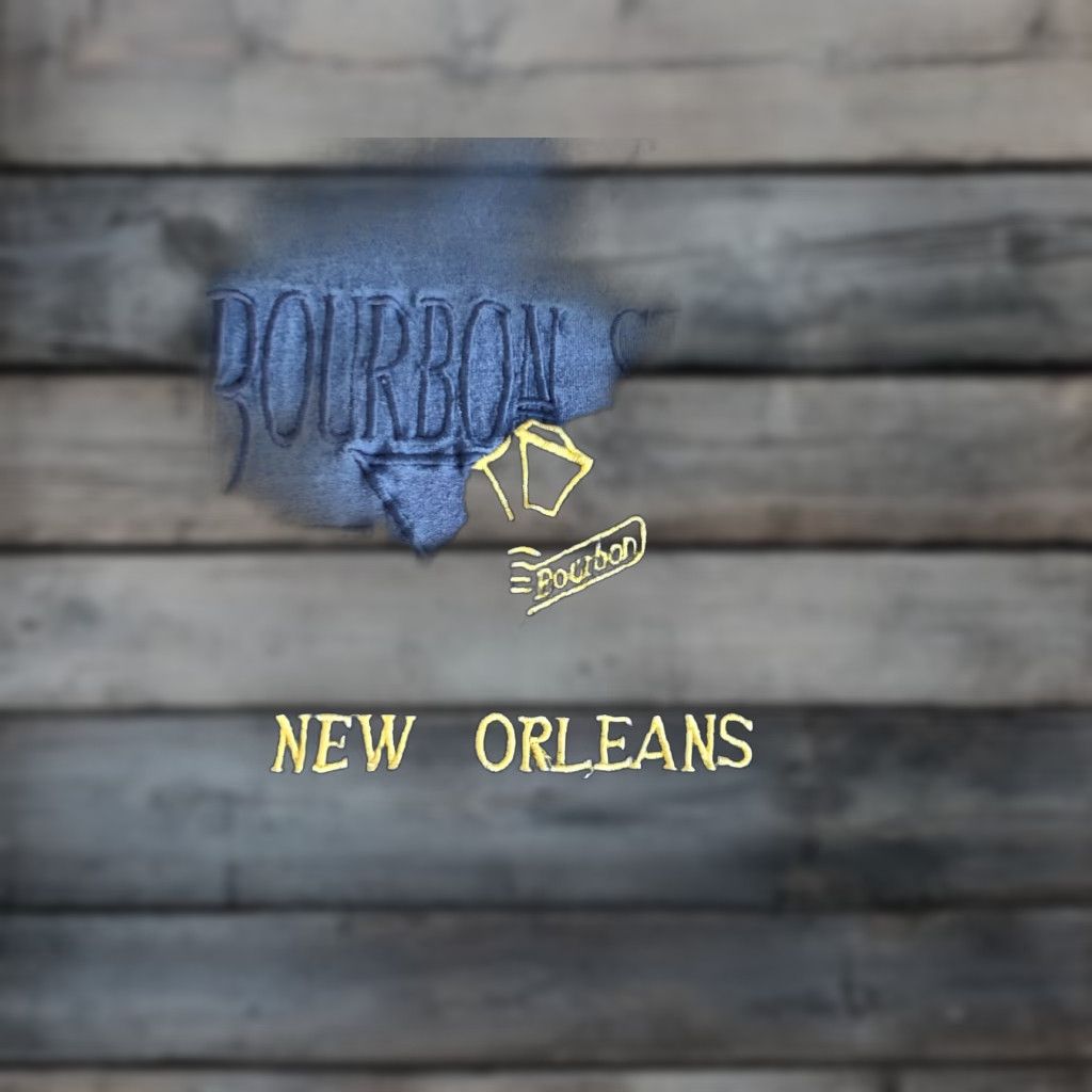 Vintage VINTAGE Murina Bourbon St New Orleans Single Stitch Tee Mens Large Blue 90s Embroidered Crew Neck Short Sleeve Cotton T-Shirt Made USA Size US L / EU 52-54 / 3 - 1 Thumbnail