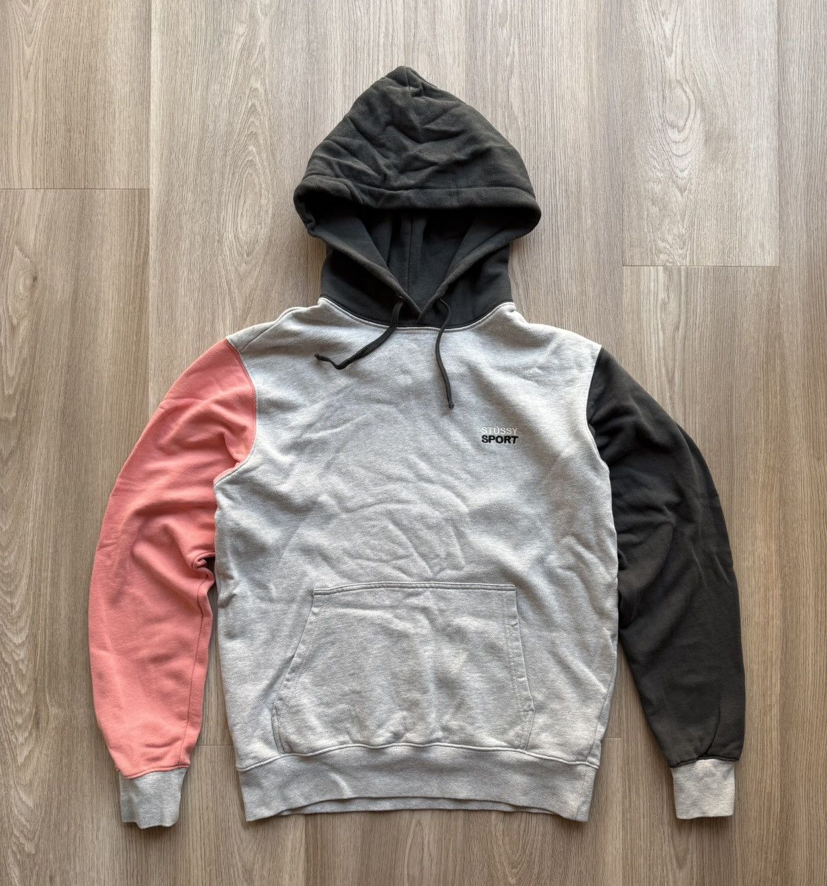 Stussy Stussy Sport Embroidered Logo Hoodie Gray Black Pink Size US S / EU 44-46 / 1 - 1 Thumbnail
