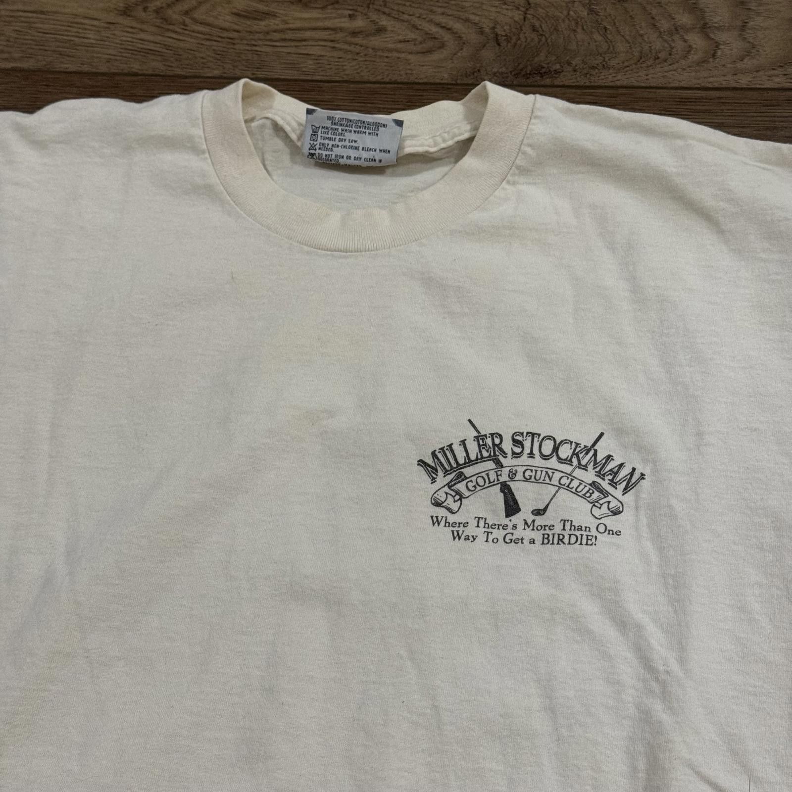 Lee Vintage 90s Golf & Guns Funny Shirt Miller Stockman Size US XL / EU 56 / 4 - 2 Thumbnail